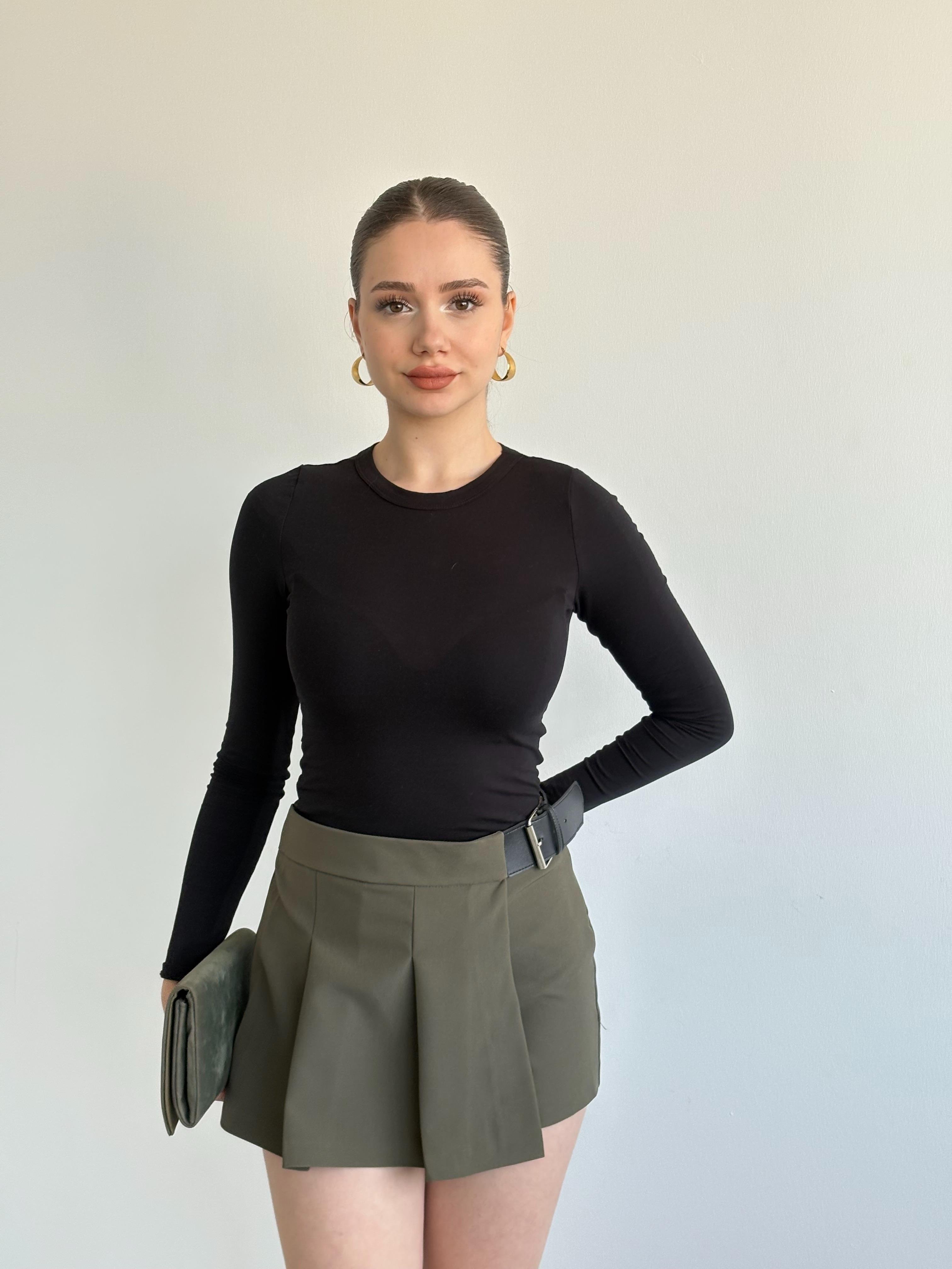 Kemerli Premium Şort Etek