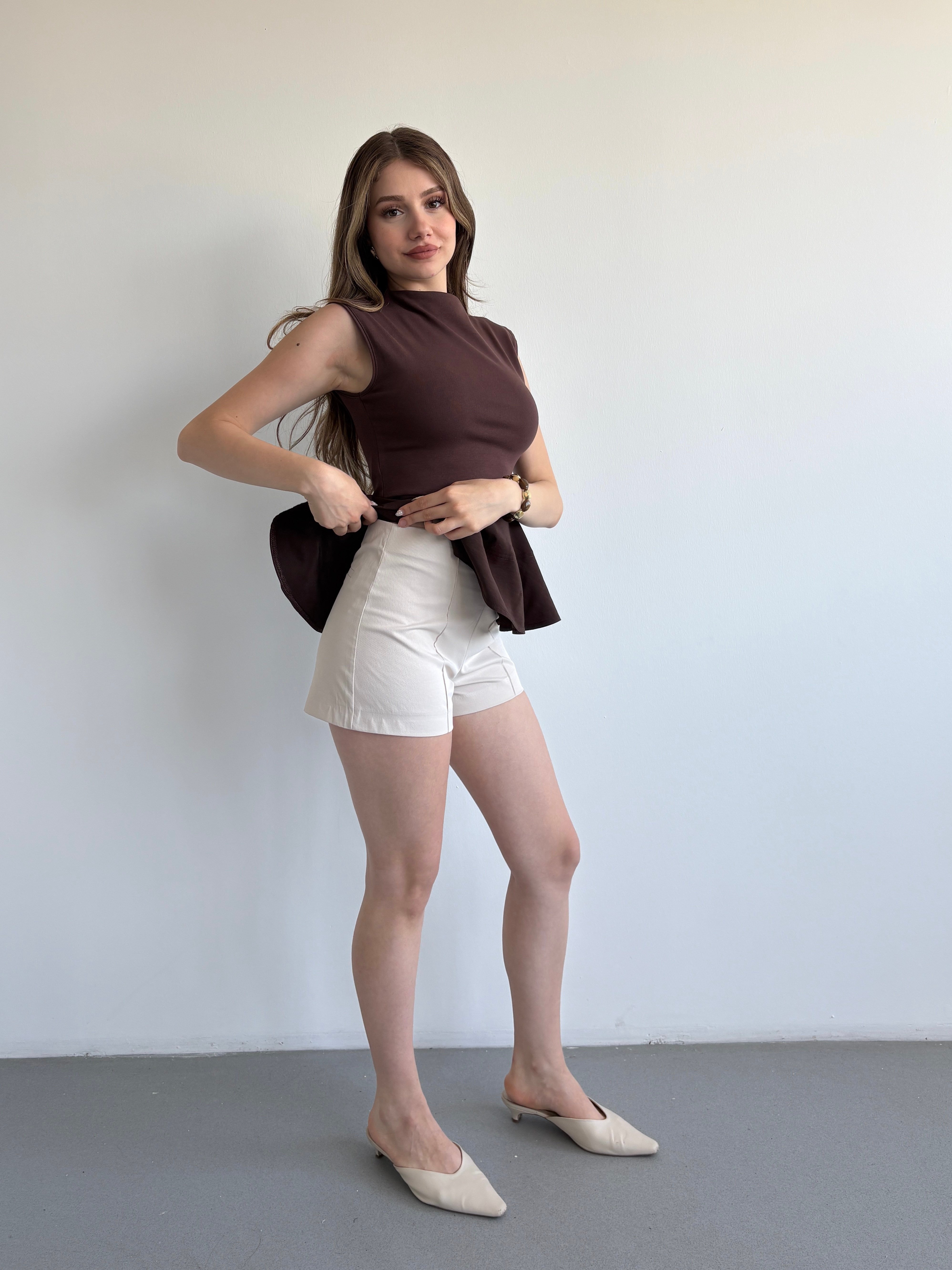 Keten Bermuda Şort