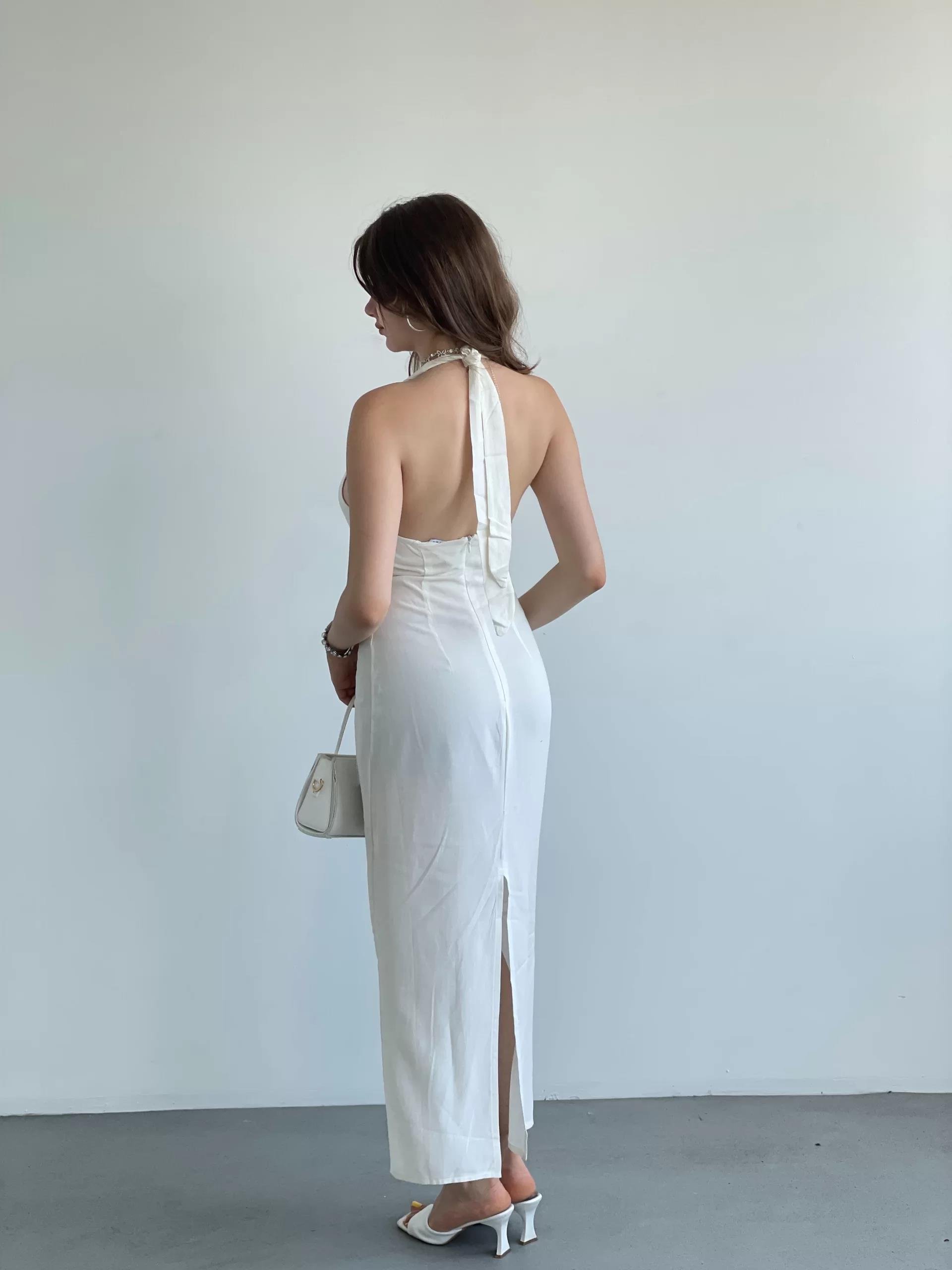 Keten Halkalı Premium Elbise