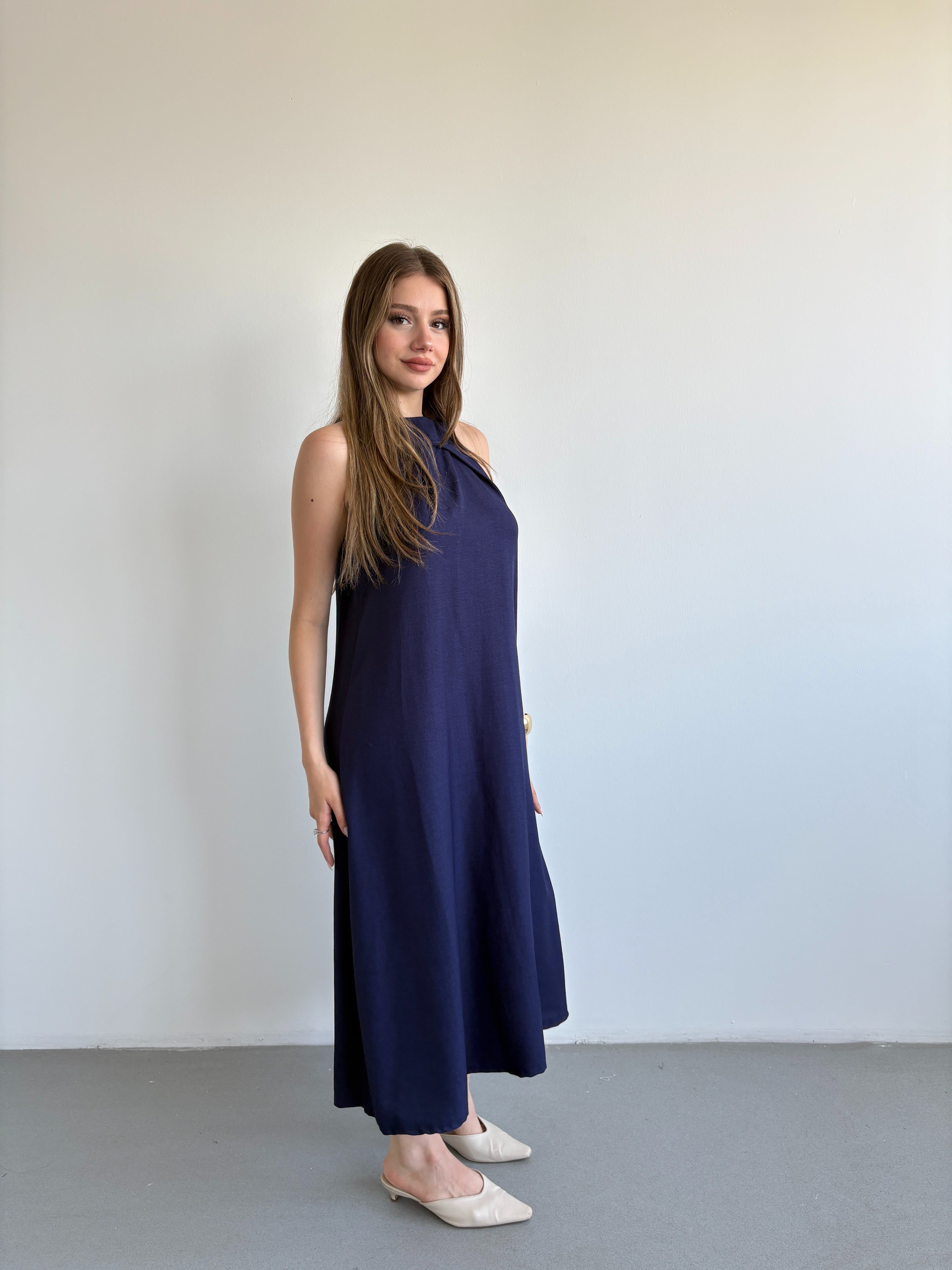 Keten Halter Elbise