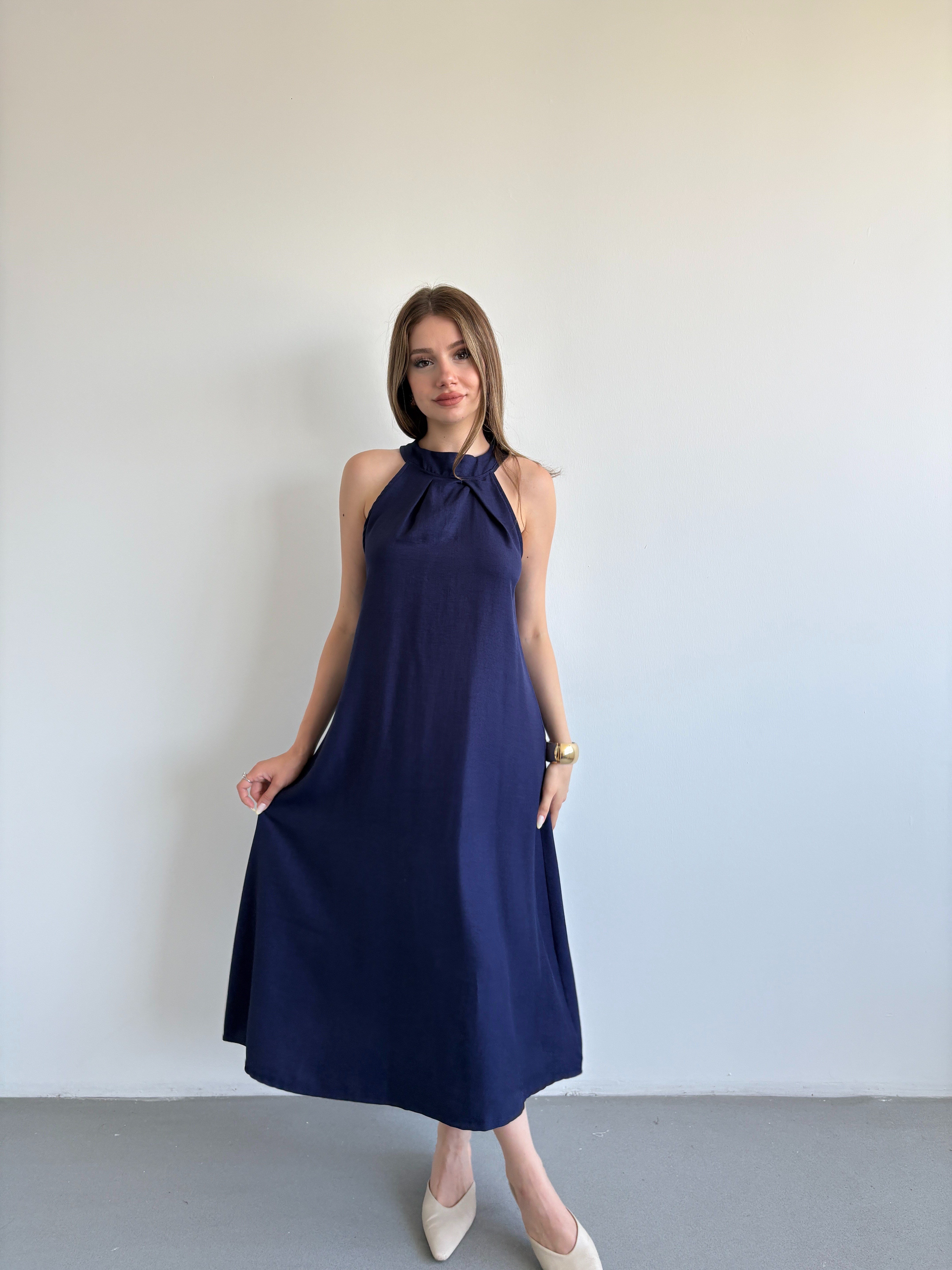 Keten Halter Elbise