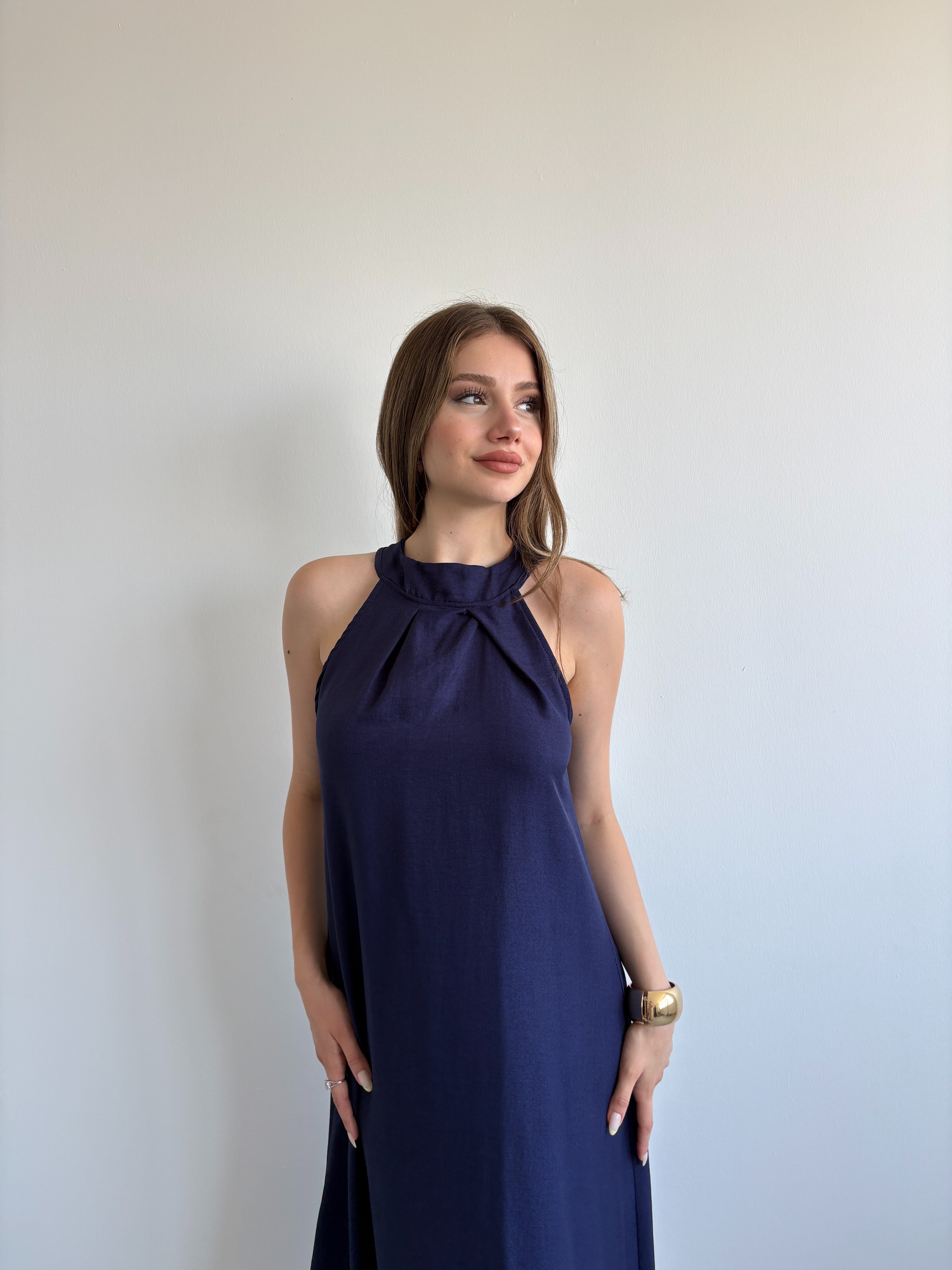 Keten Halter Elbise
