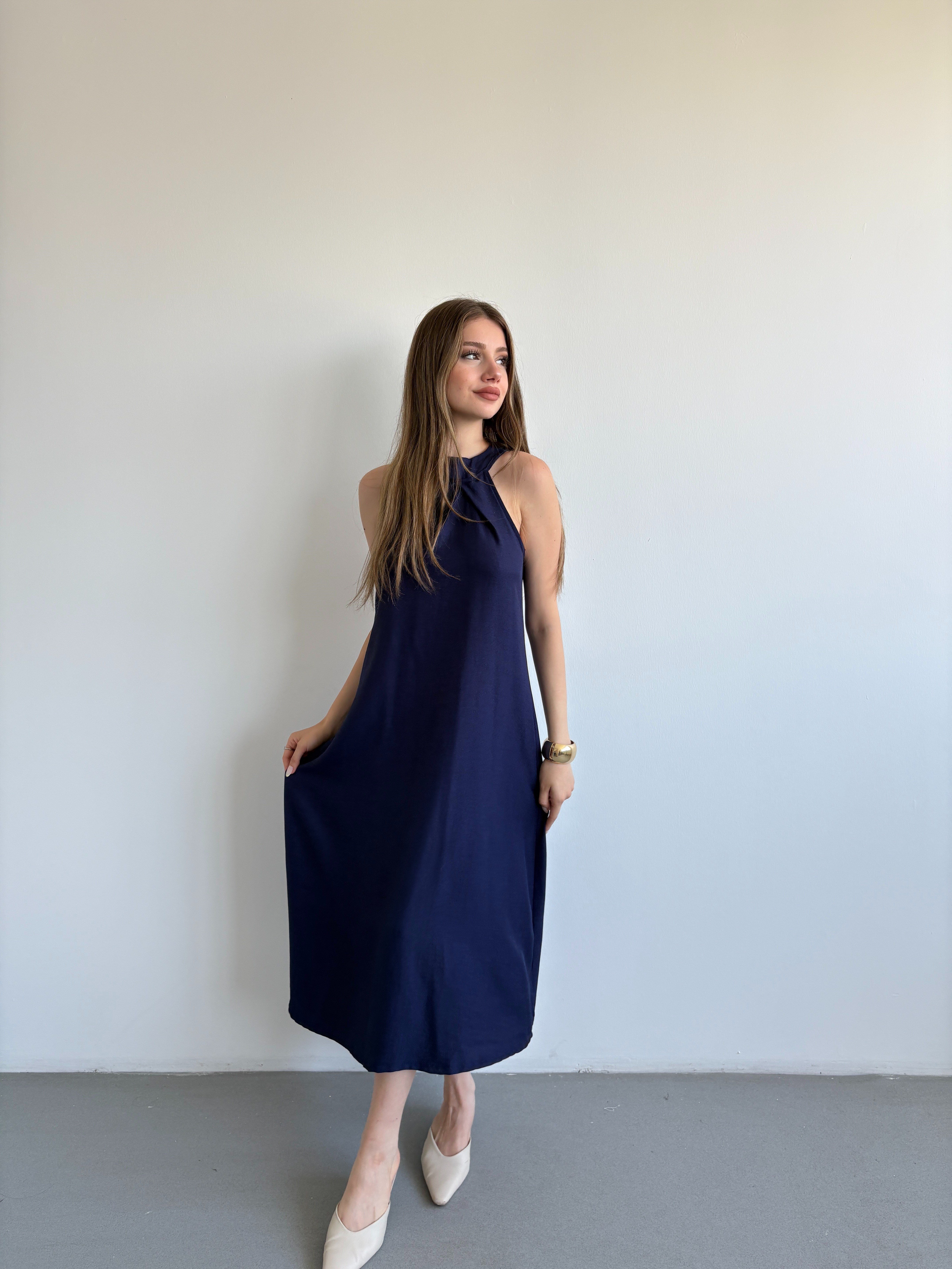 Keten Halter Elbise