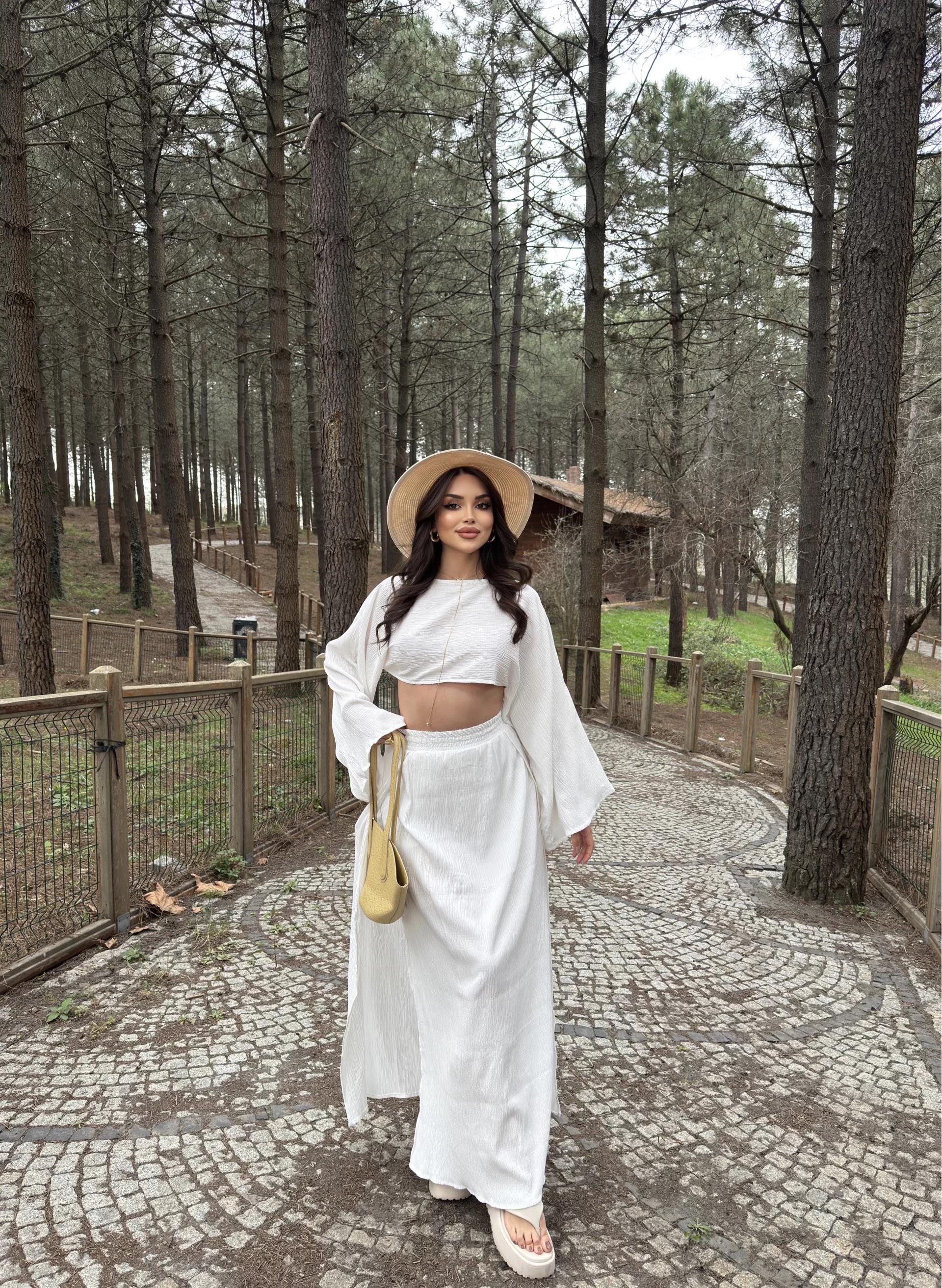 Keten Yırtmaçlı Oversize Takım