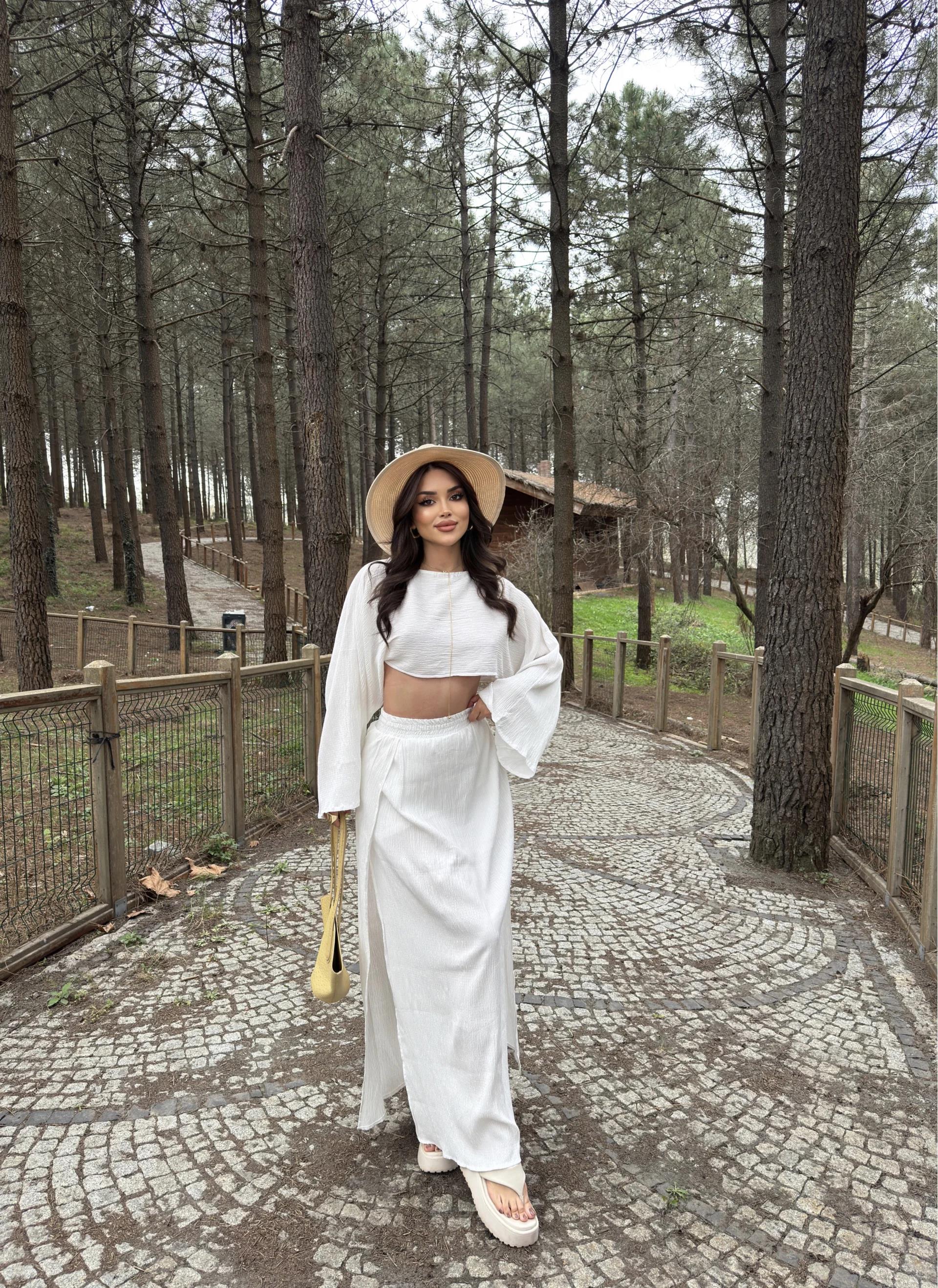 Keten Yırtmaçlı Oversize Takım
