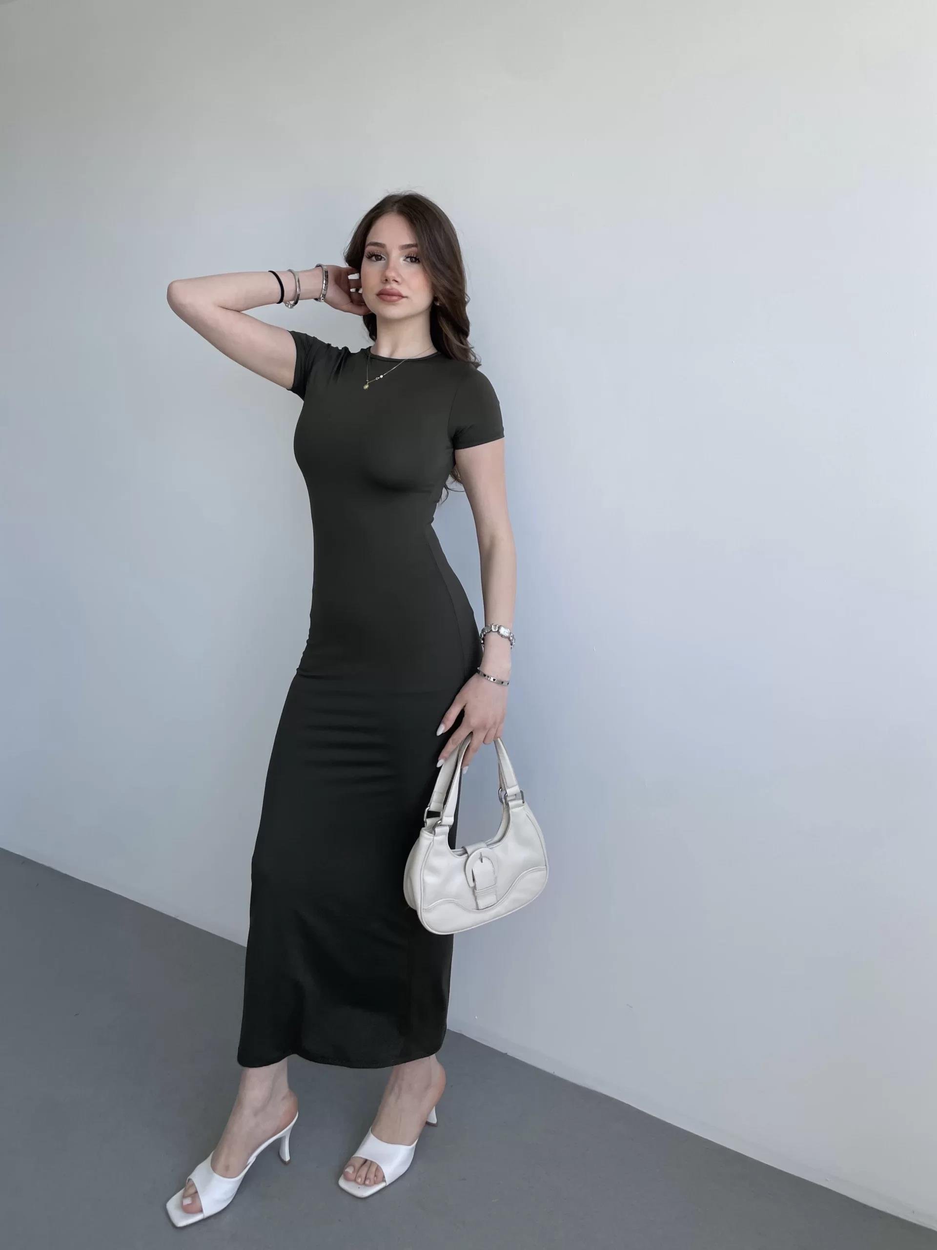 Kısa Kollu Basic Premium Elbise