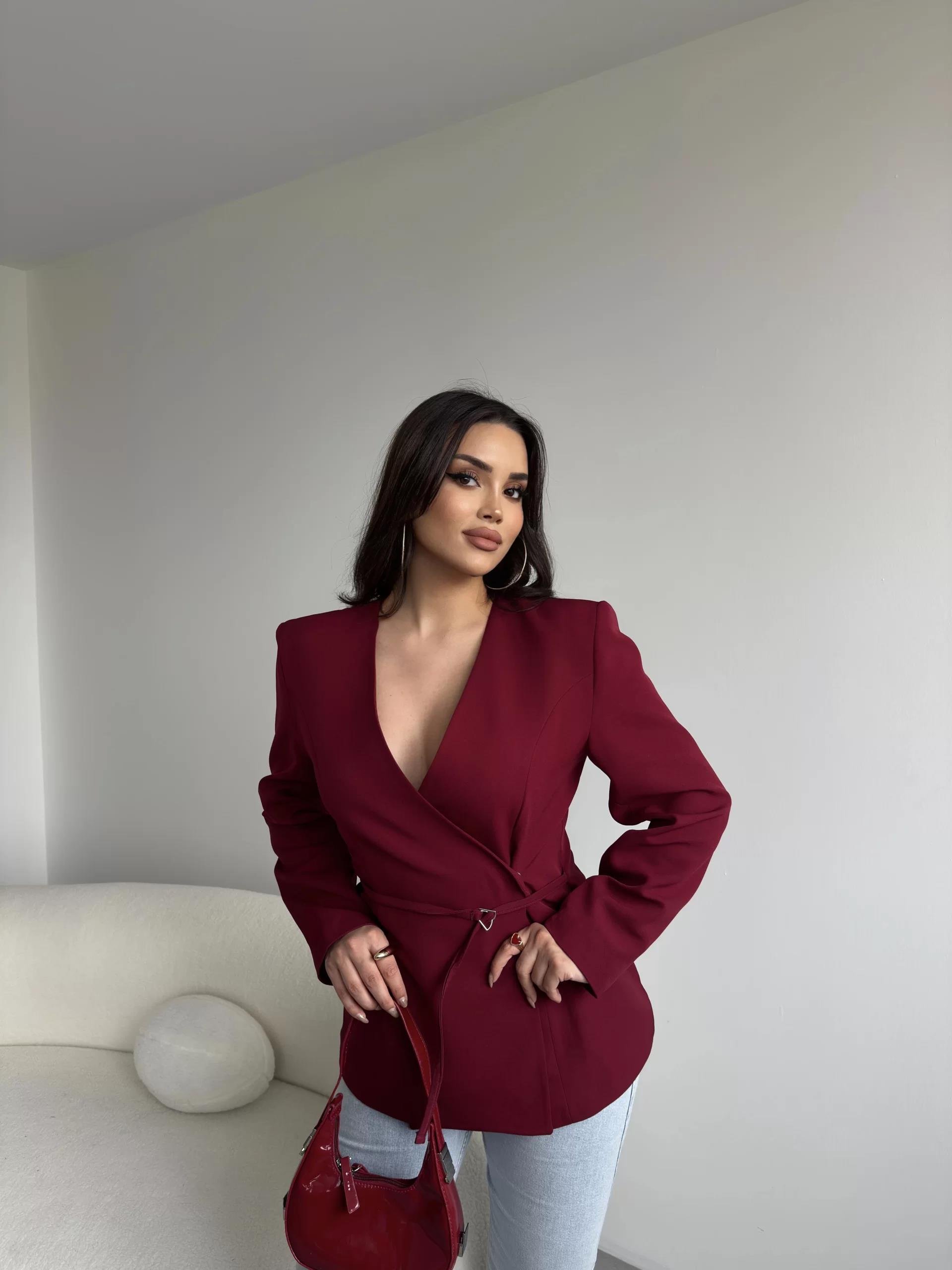Kuşaklı Blazer Ceket