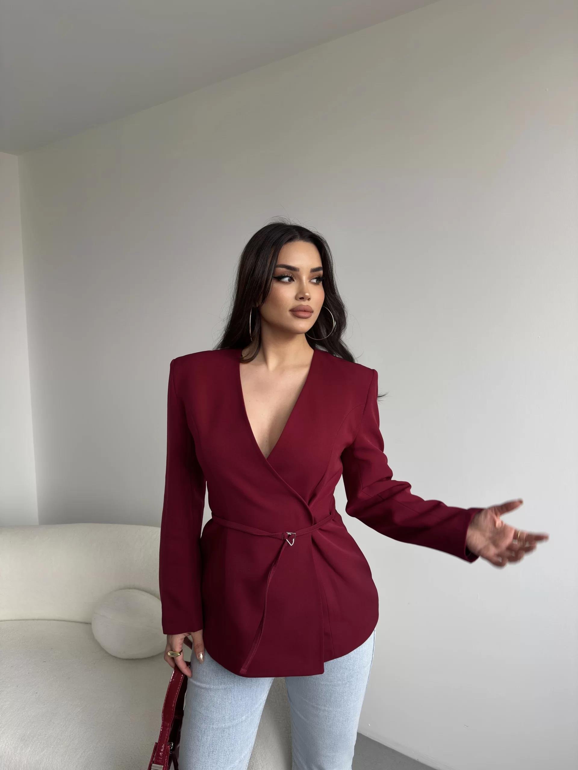 Kuşaklı Blazer Ceket