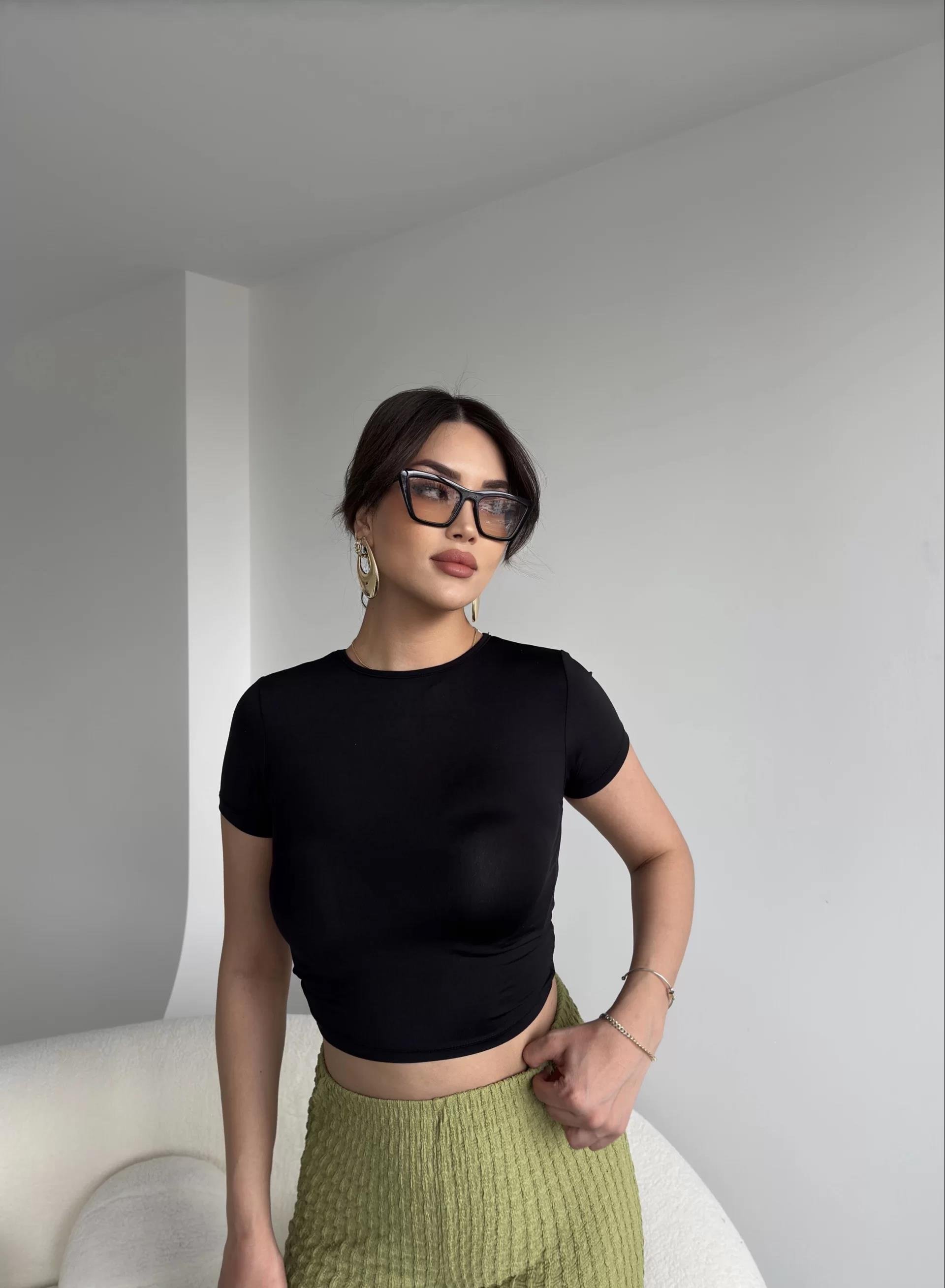 Leoni Sırt Dekolteli Premium Crop