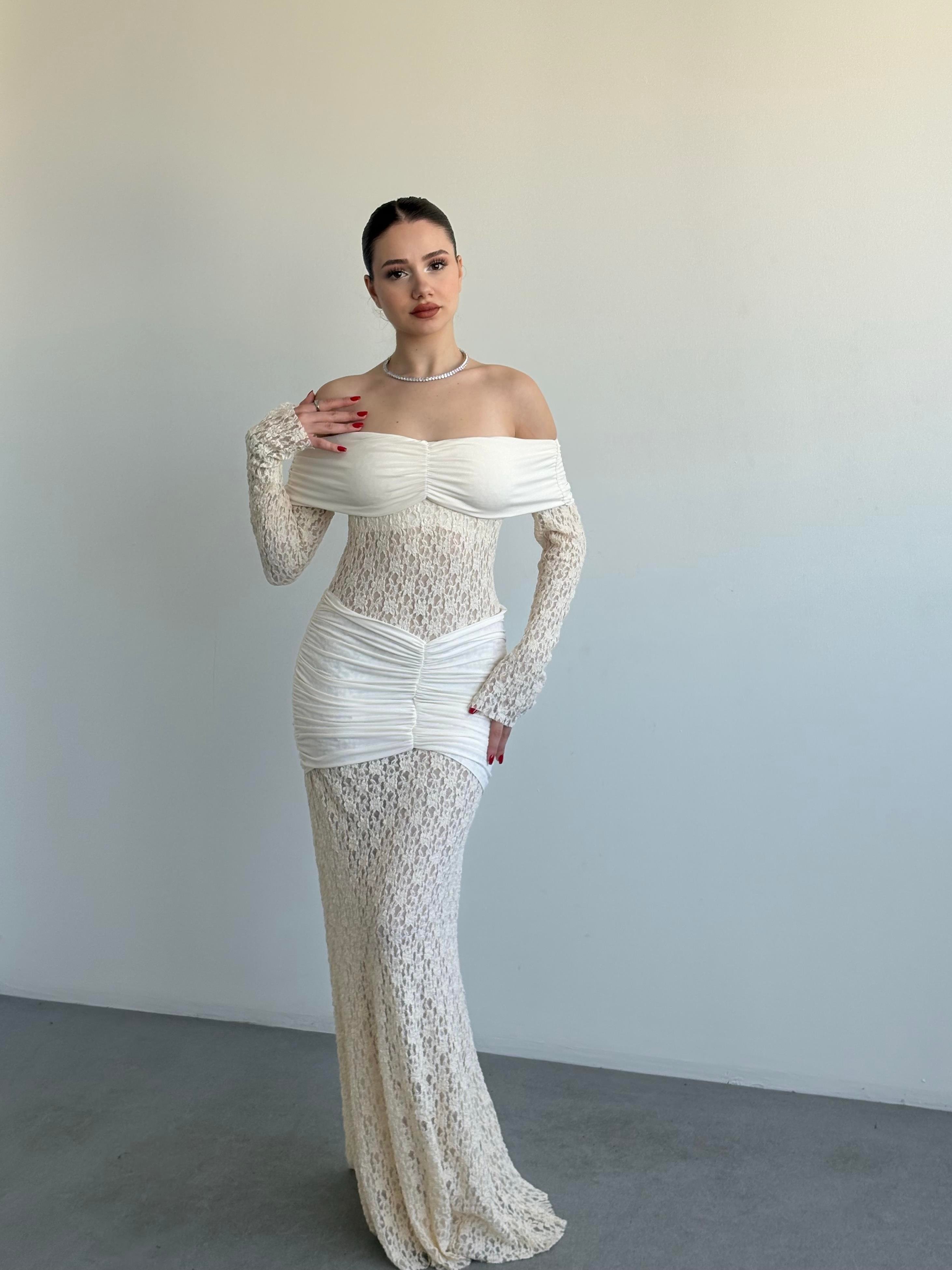 Madonna Dantell Tasarım Elbise
