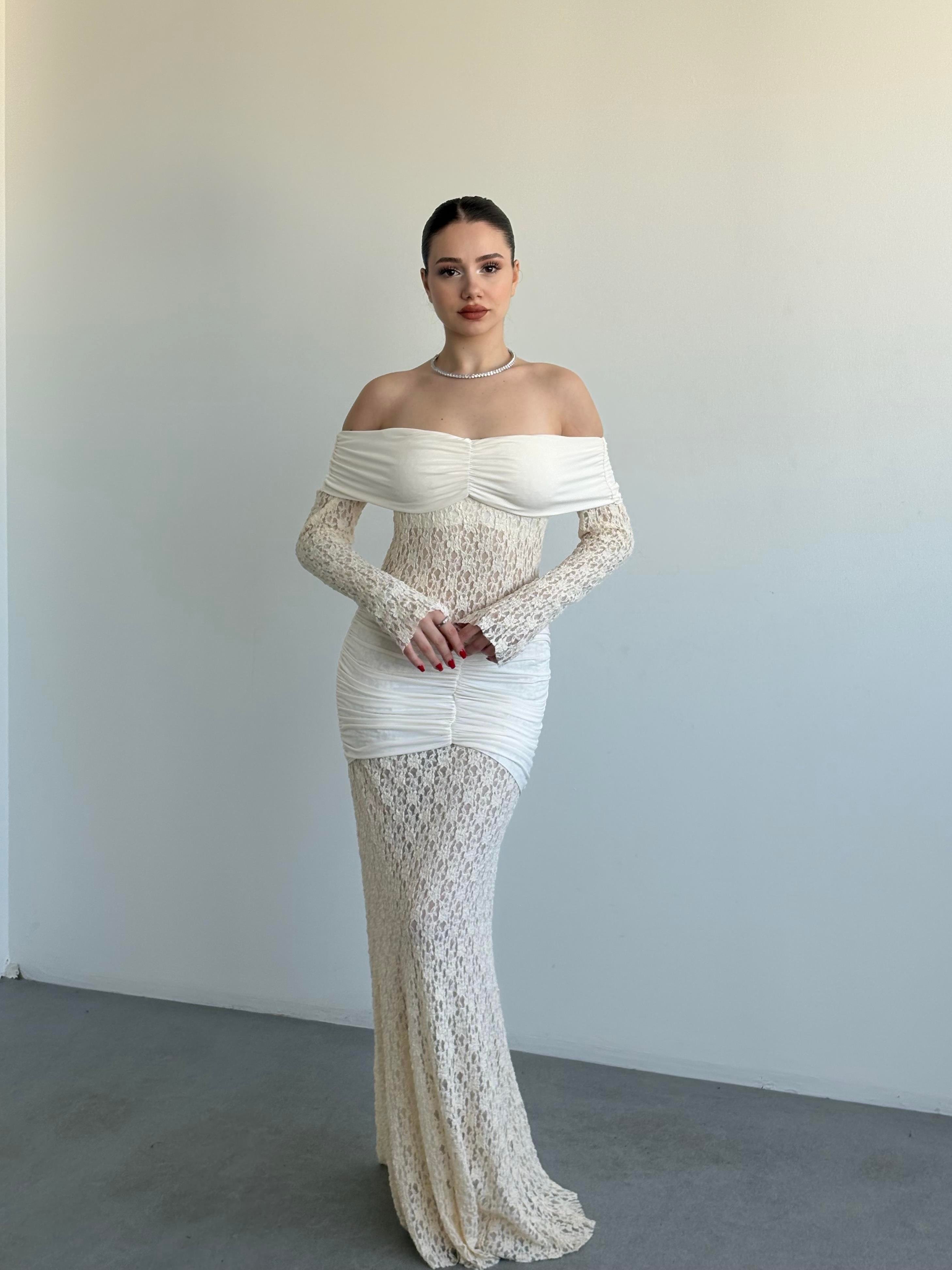 Madonna Dantell Tasarım Elbise