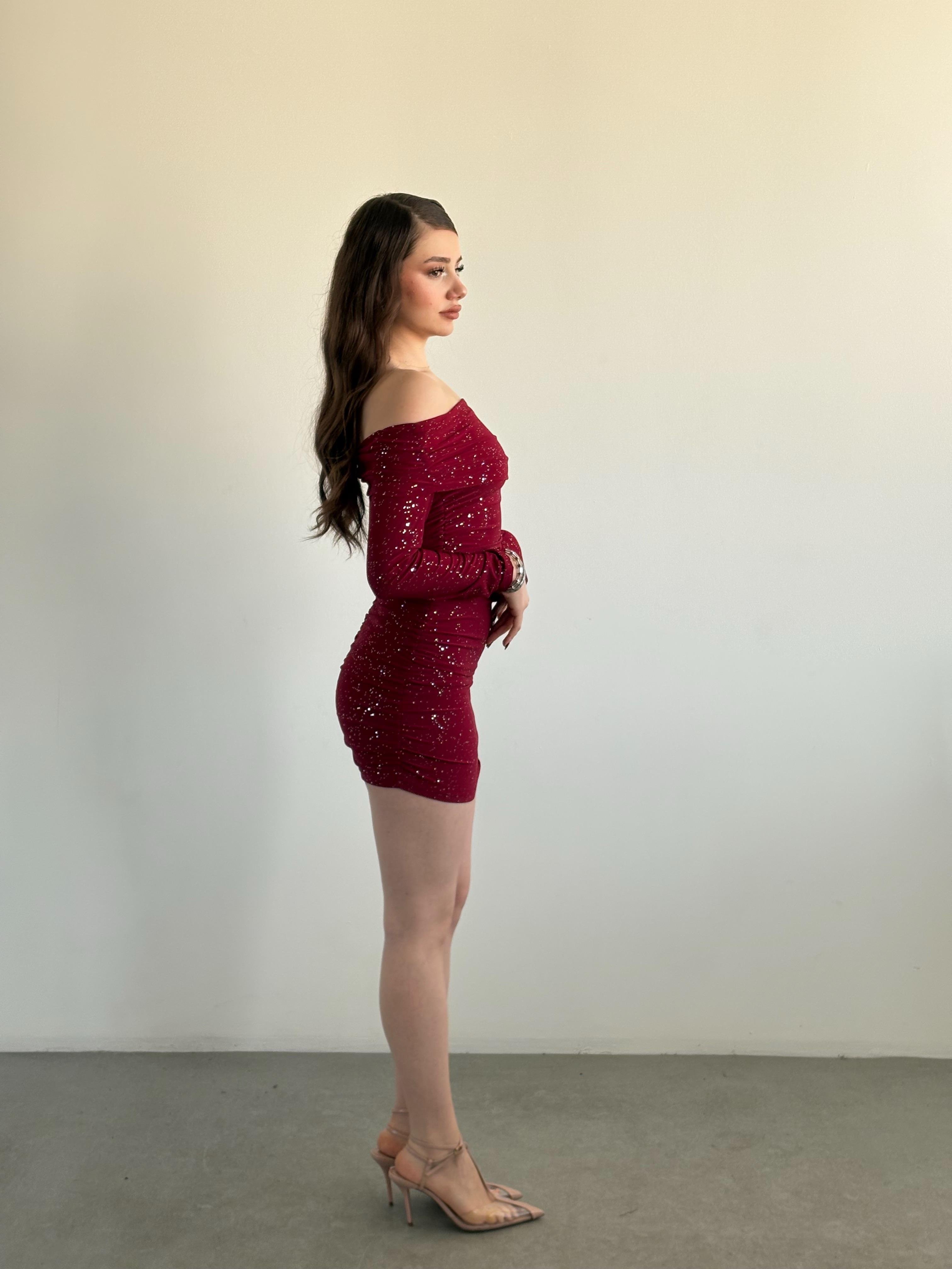 Madonna Taşlı Elbise
