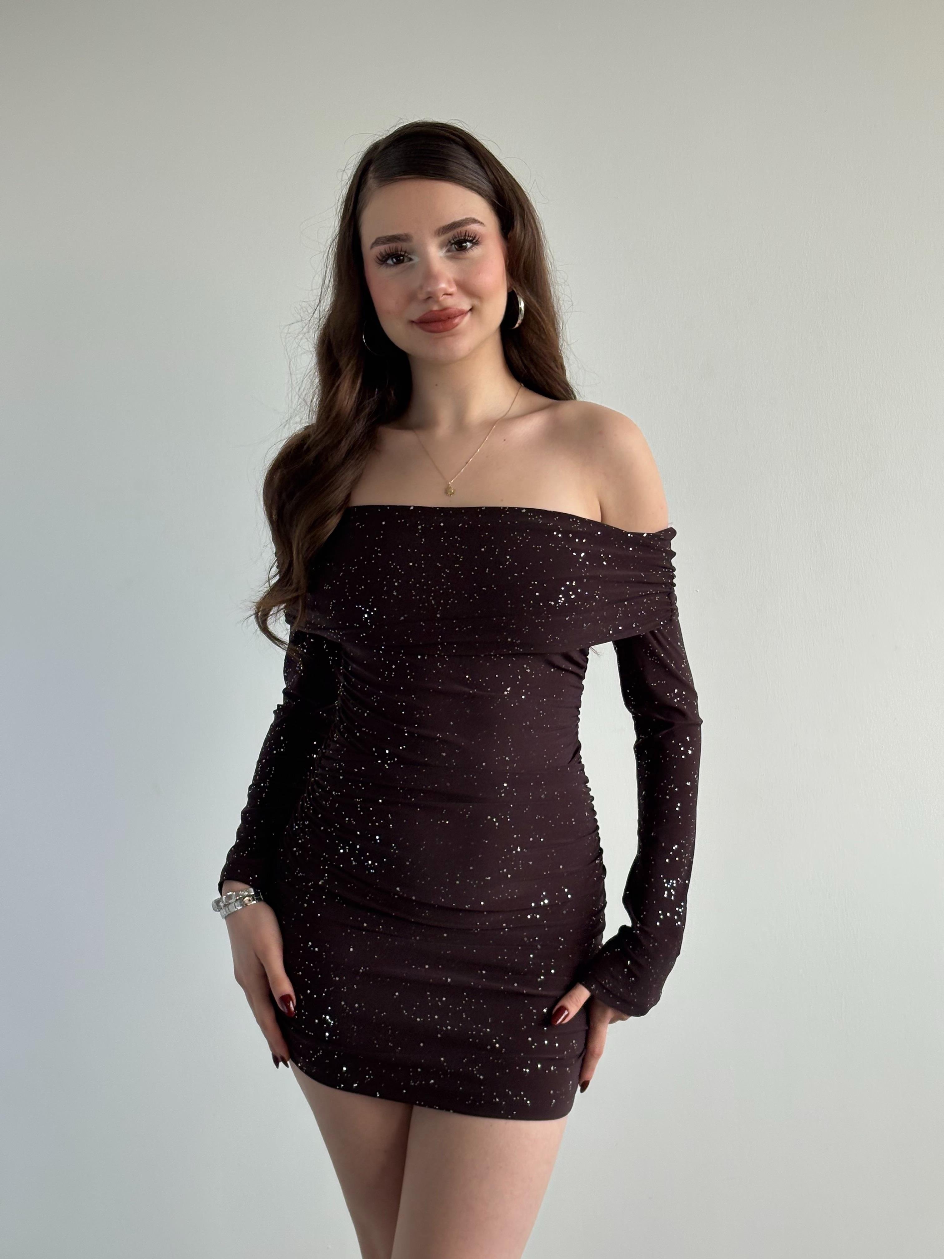 Madonna Taşlı Elbise