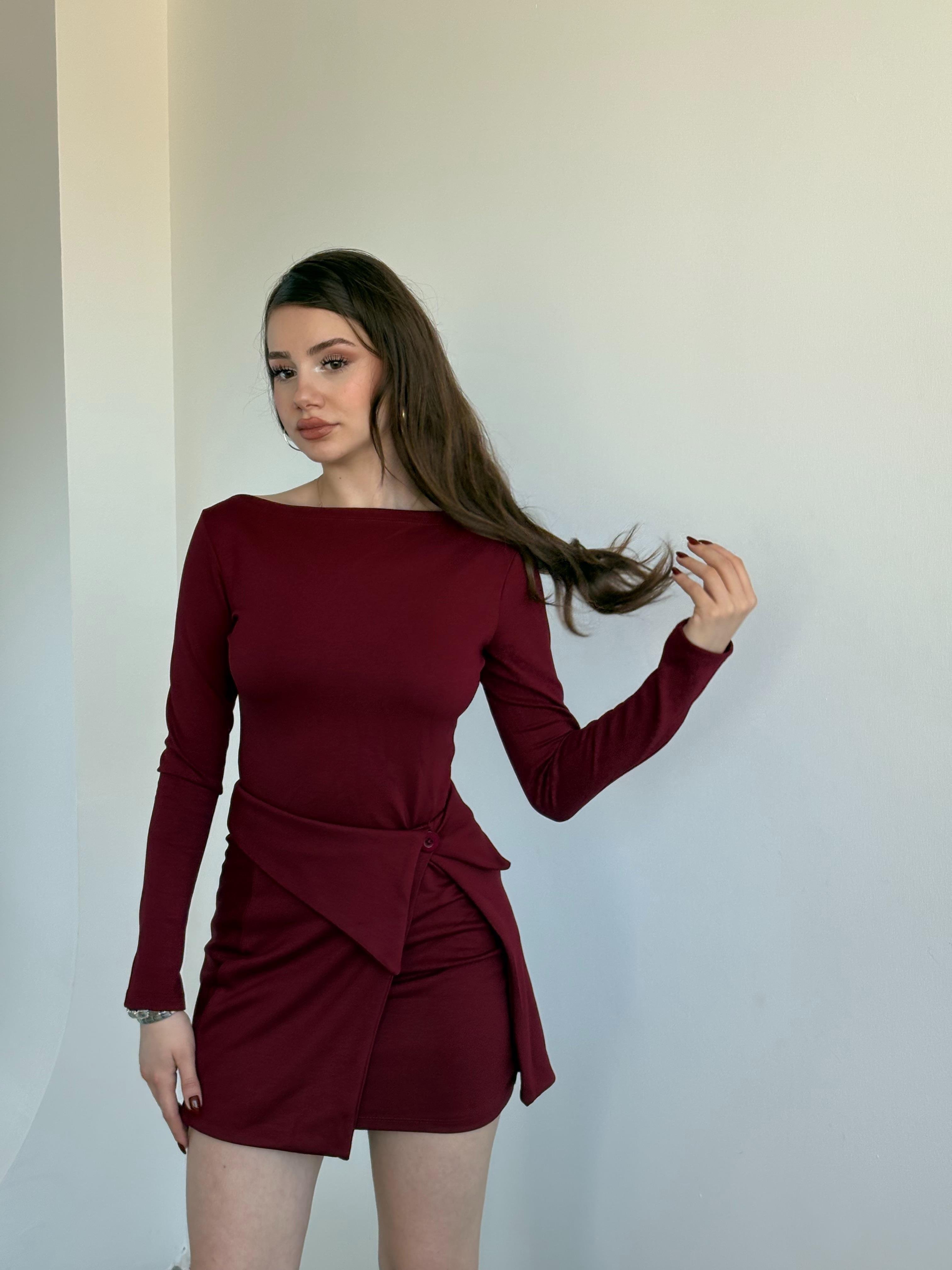 Modal Etekli Elbise