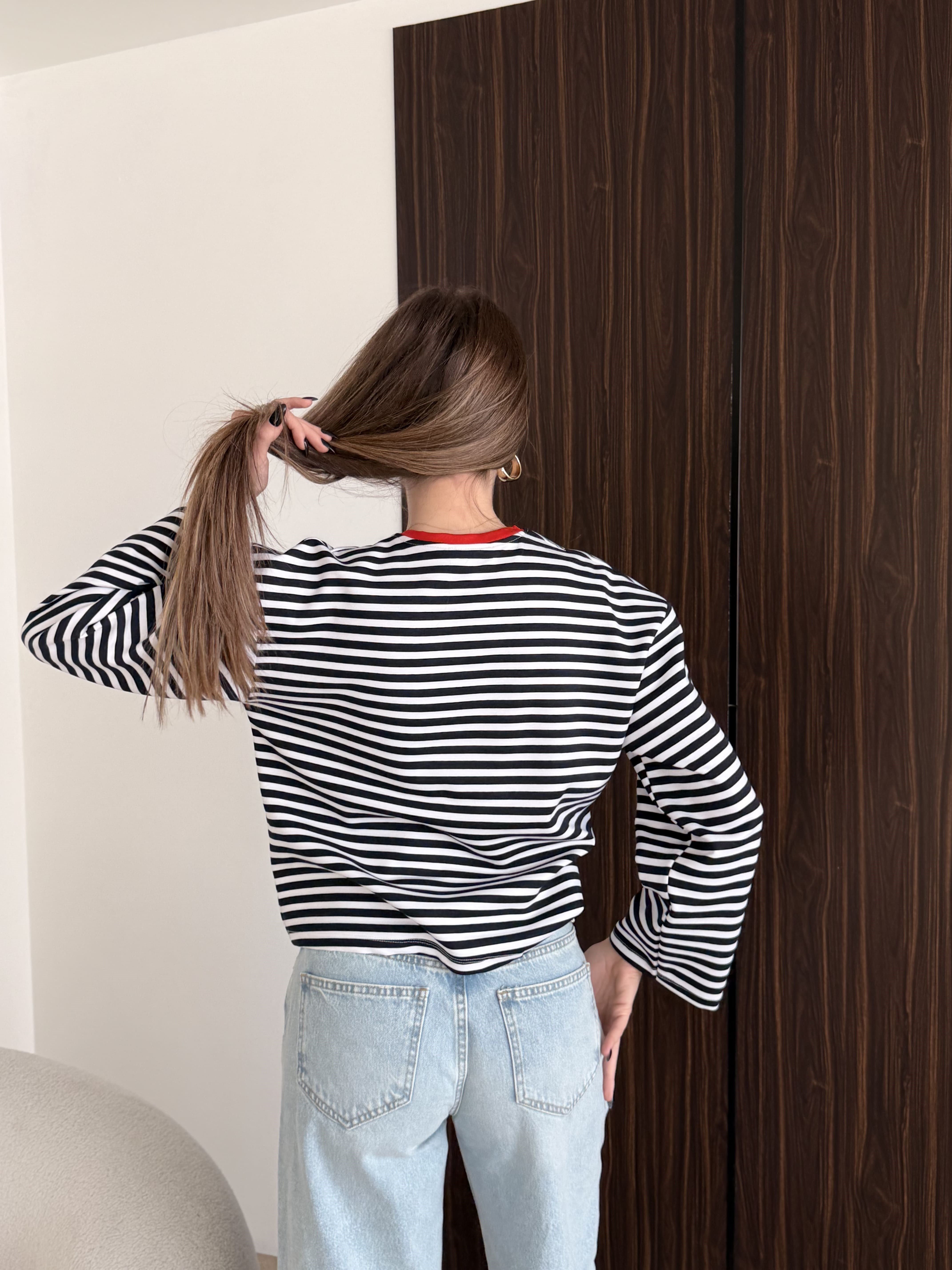 Nakışlı Lined Tshirt