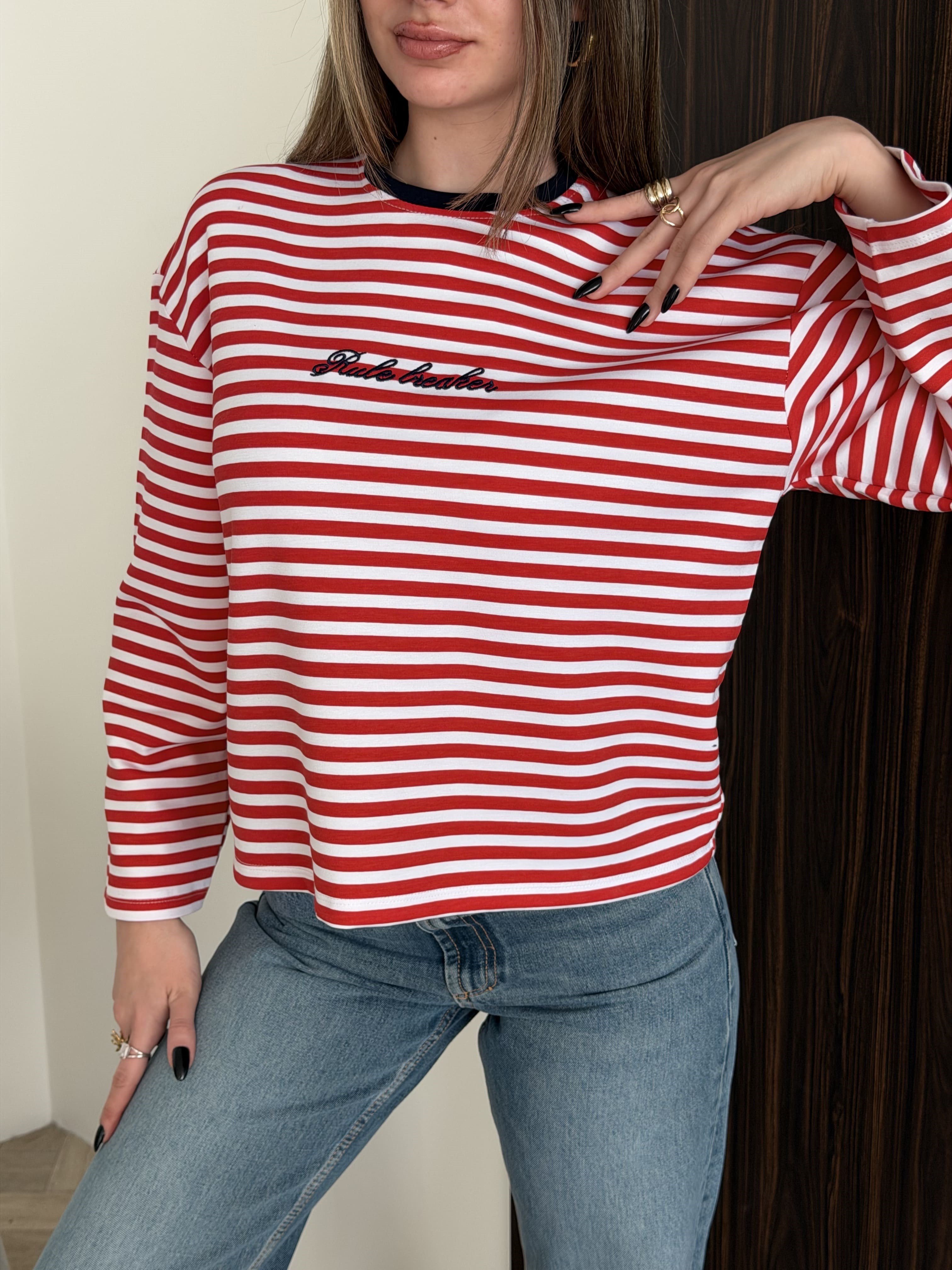 Nakışlı Lined Tshirt