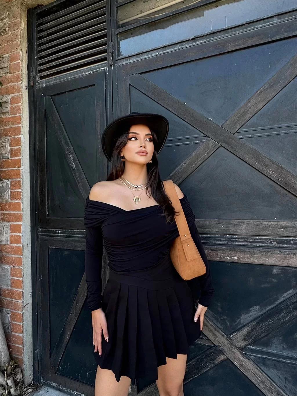 Önü Kruvaze Sandy Bluz