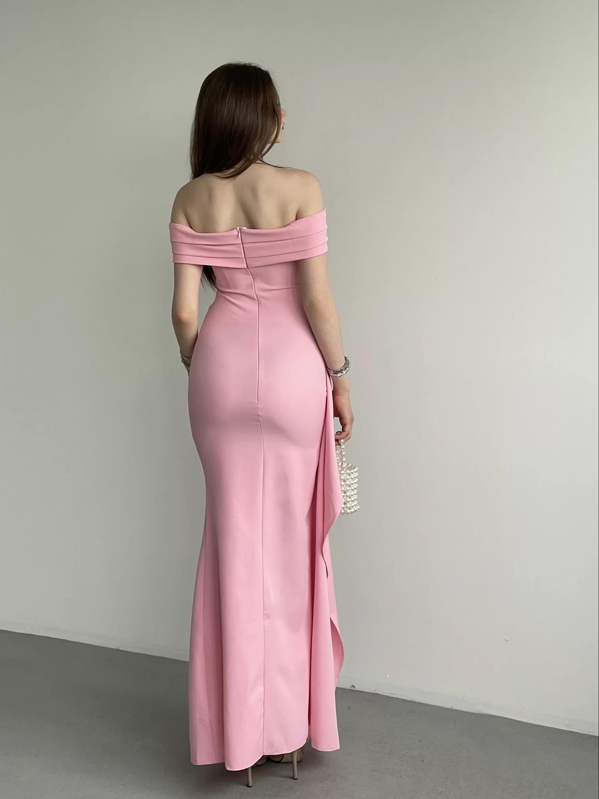 Önü Pileli Madonna Premium Elbise