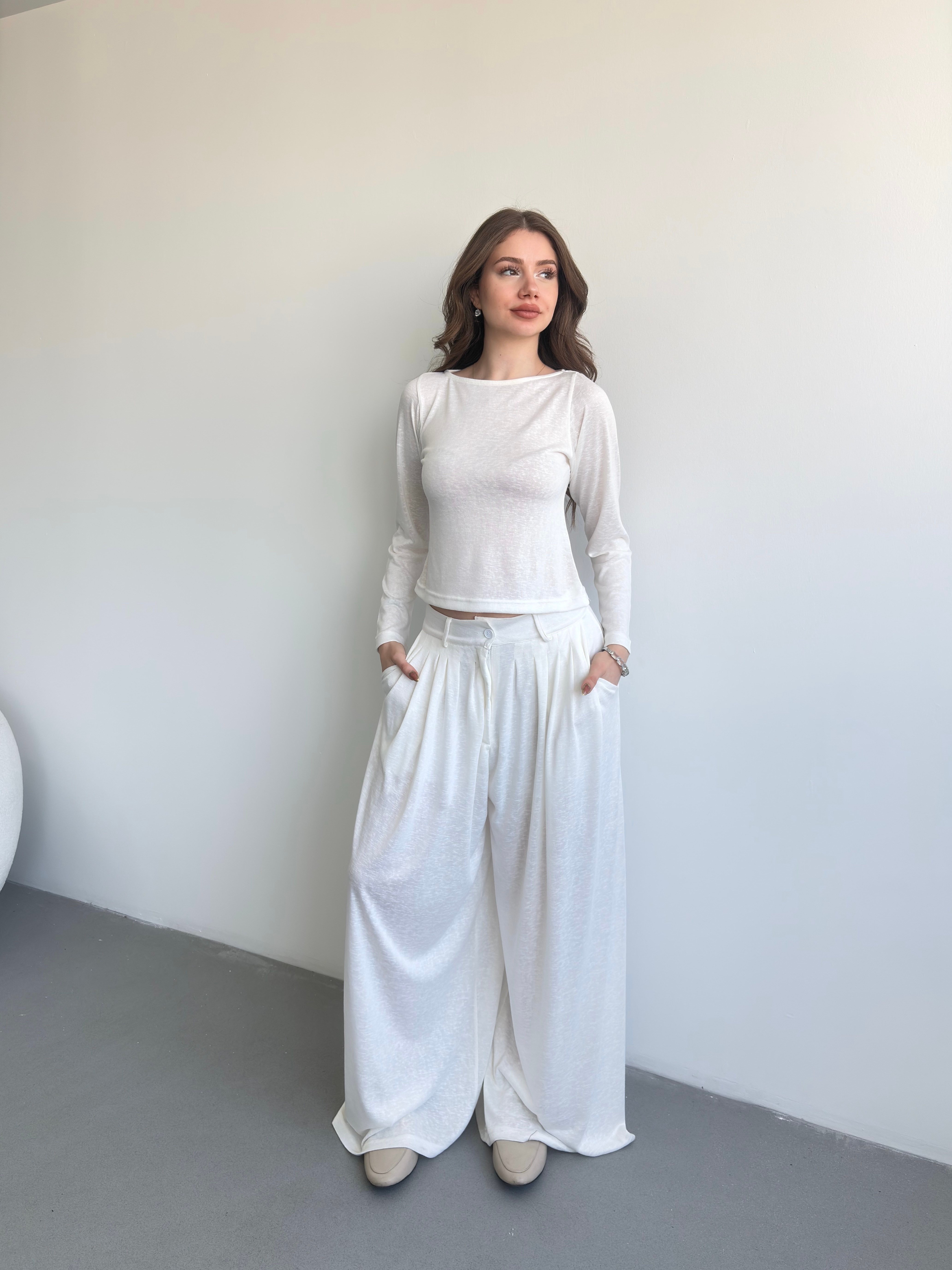 Örme Keten Astarlı Takım