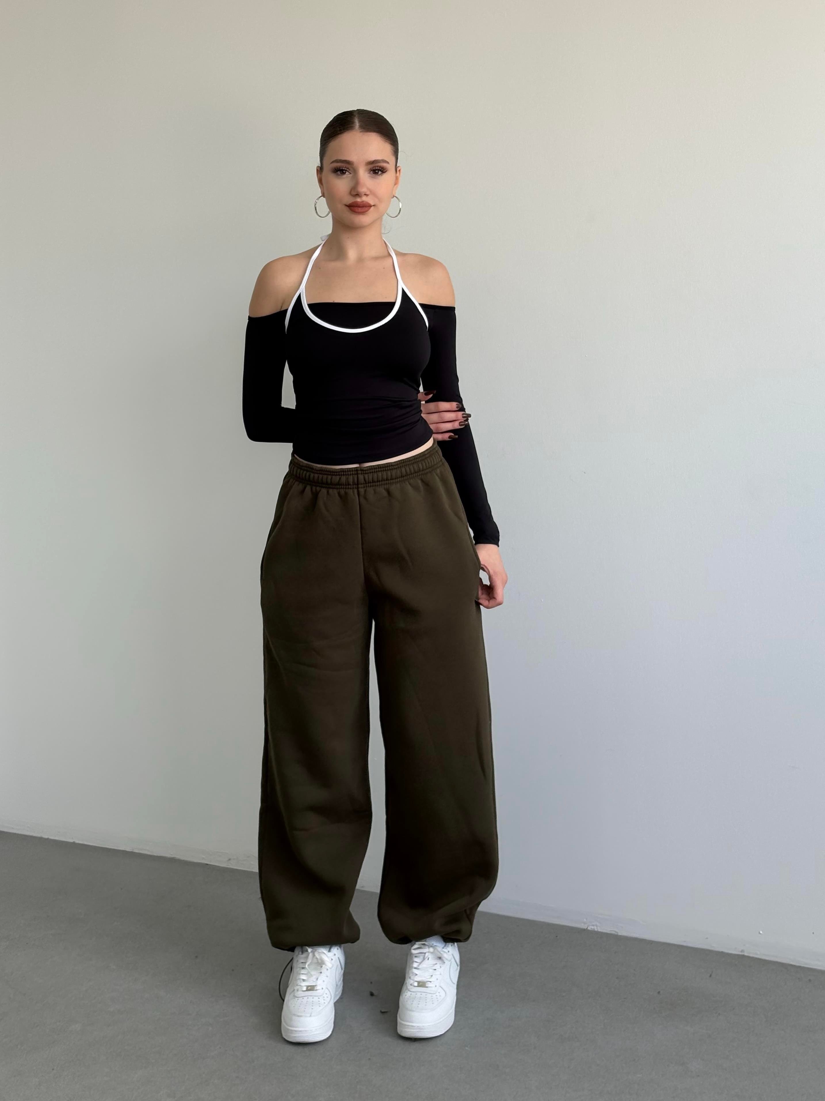 Oversize Baloon Şardonlu Eşofman