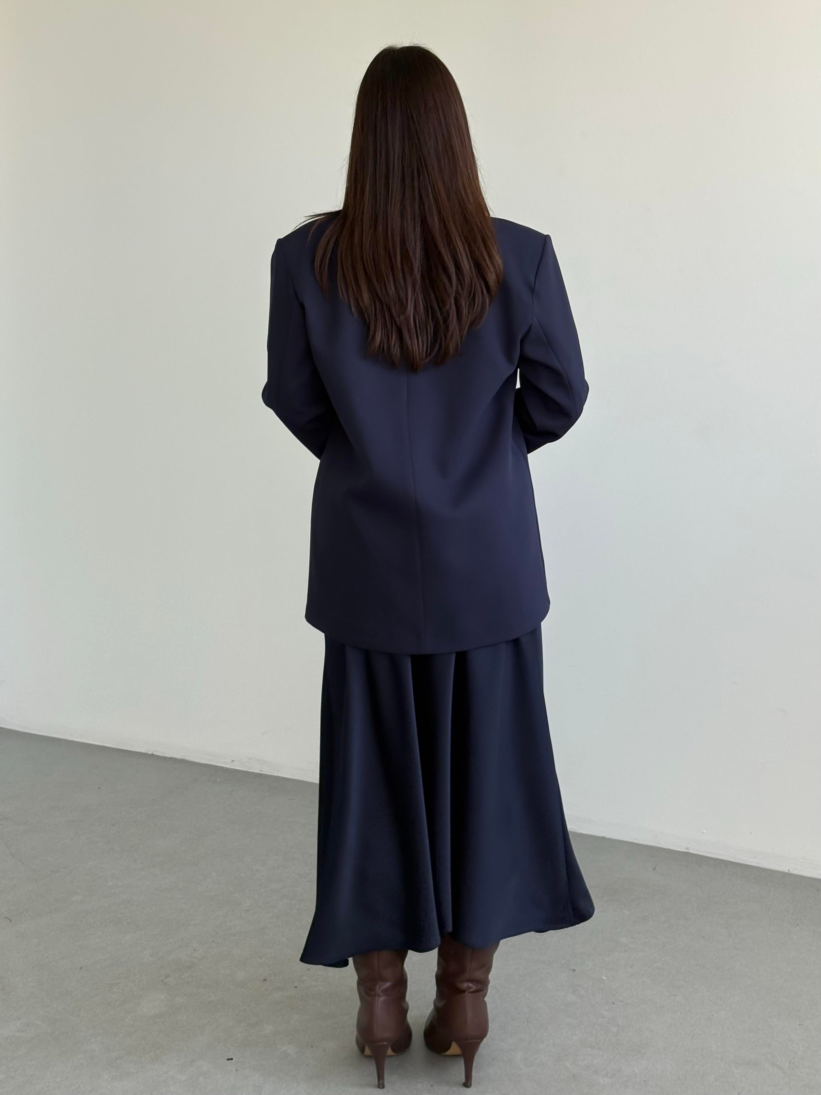 Oversize Düğme Detay Blazer