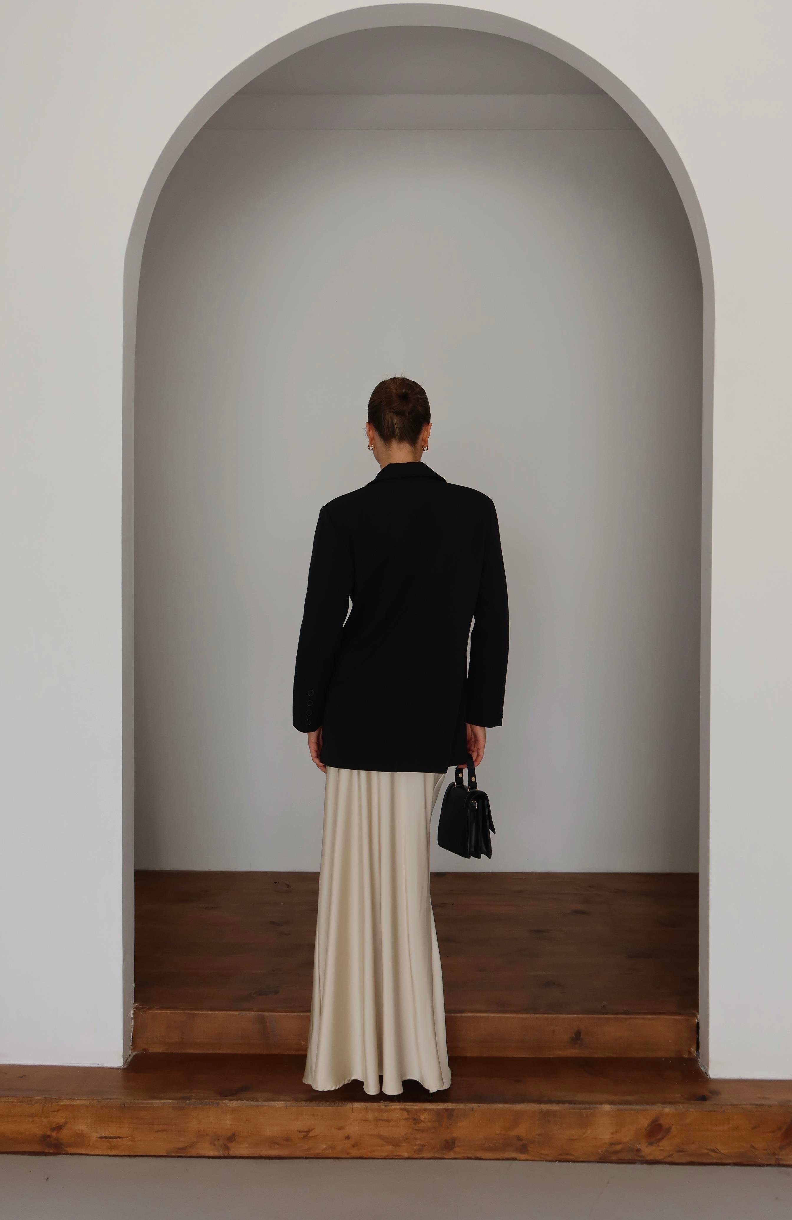 Oversize Düğme Detay Blazer