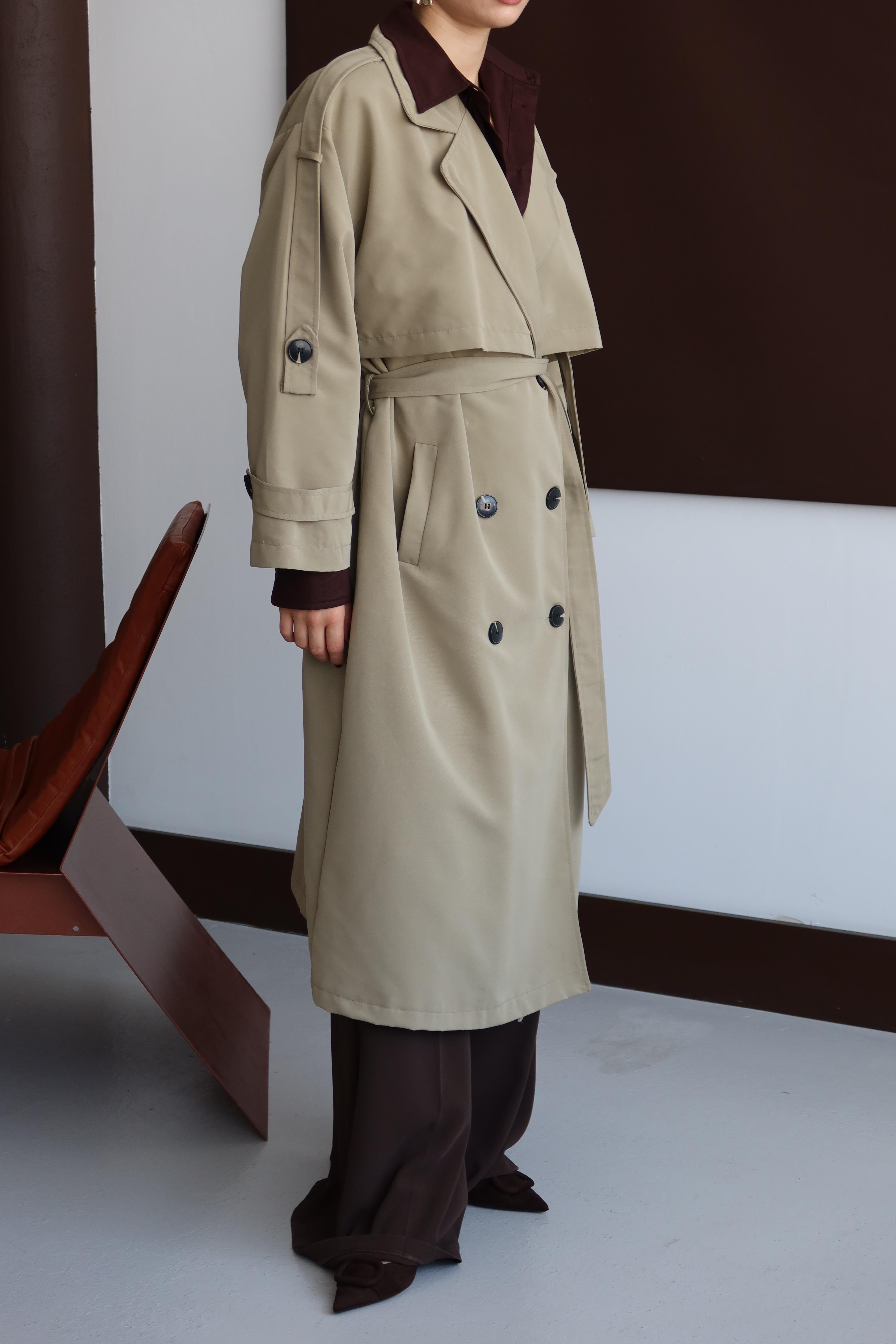 Oversize Premium Trençkot Haki