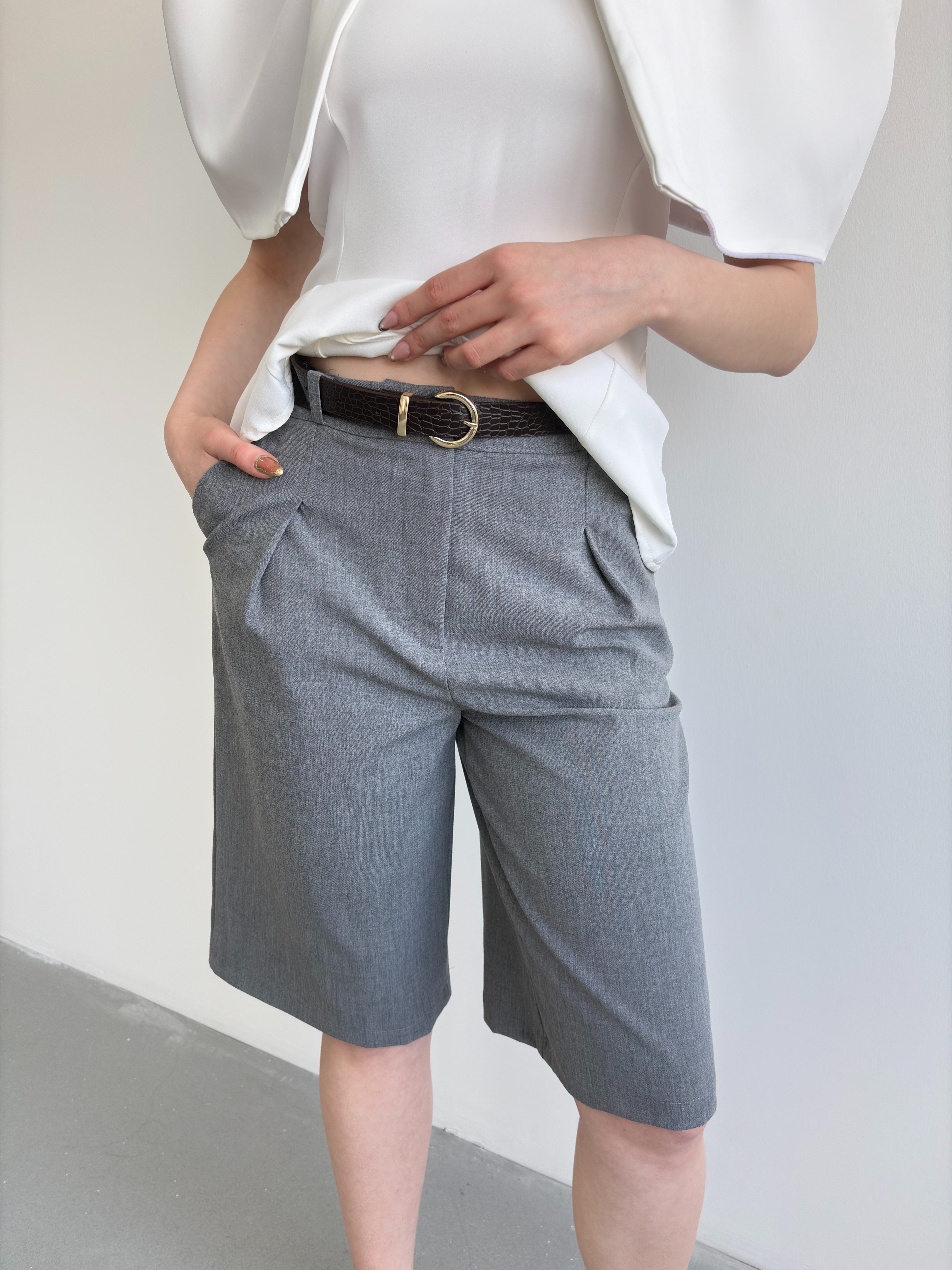 Pileli Kumaş Şortolon