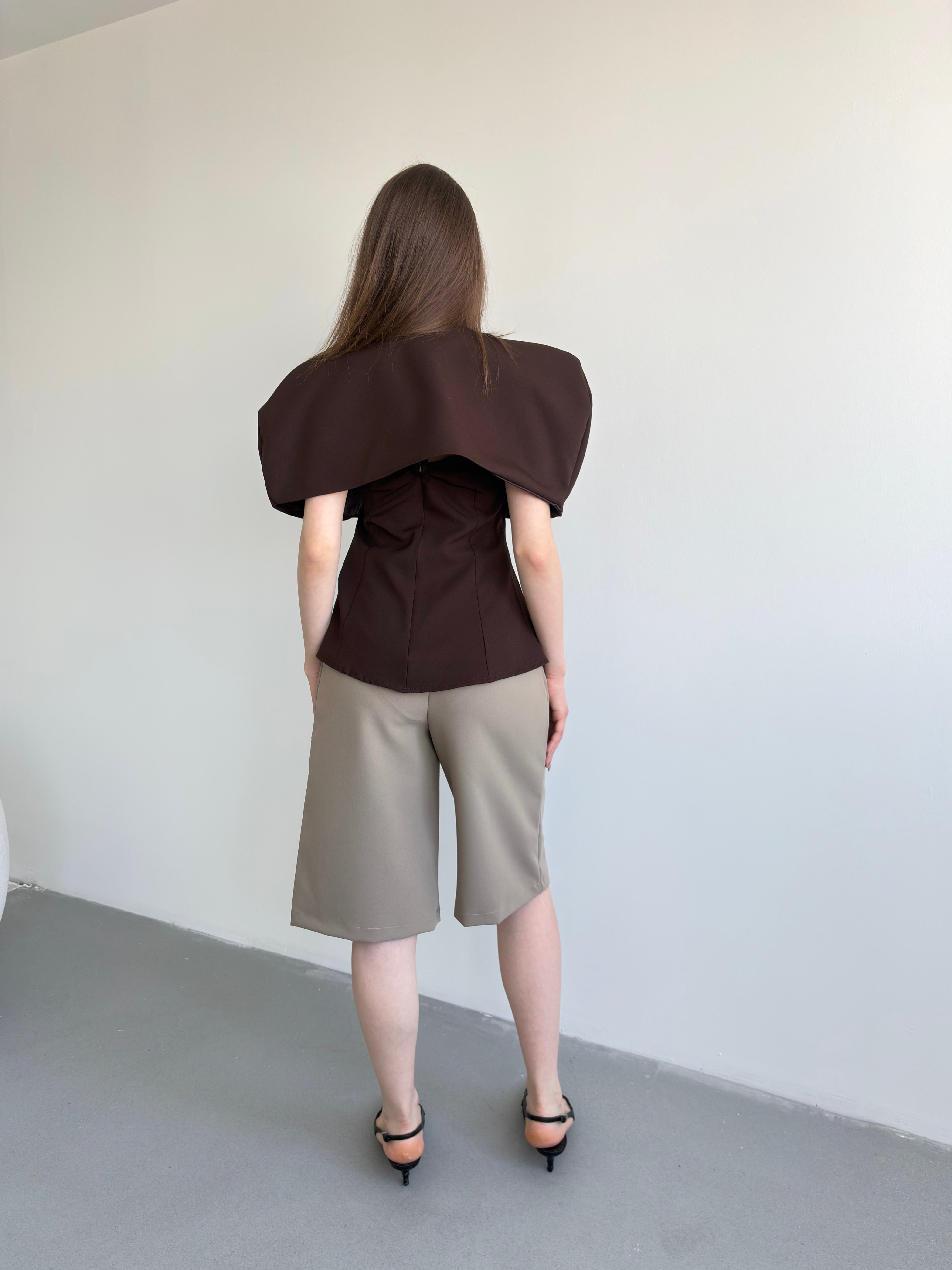 Pileli Kumaş Şortolon