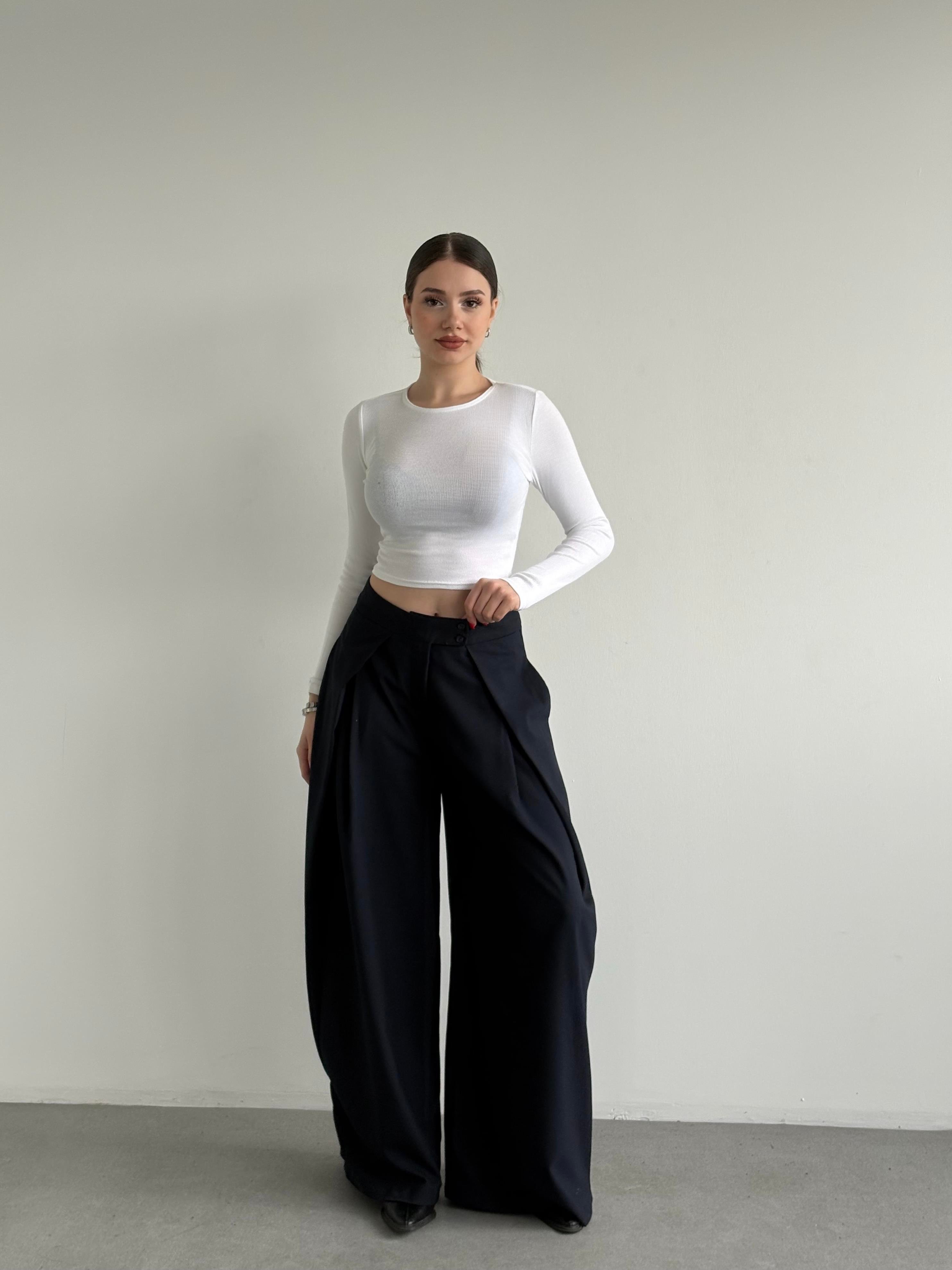 Pileli Premium Kumaş Pantolon