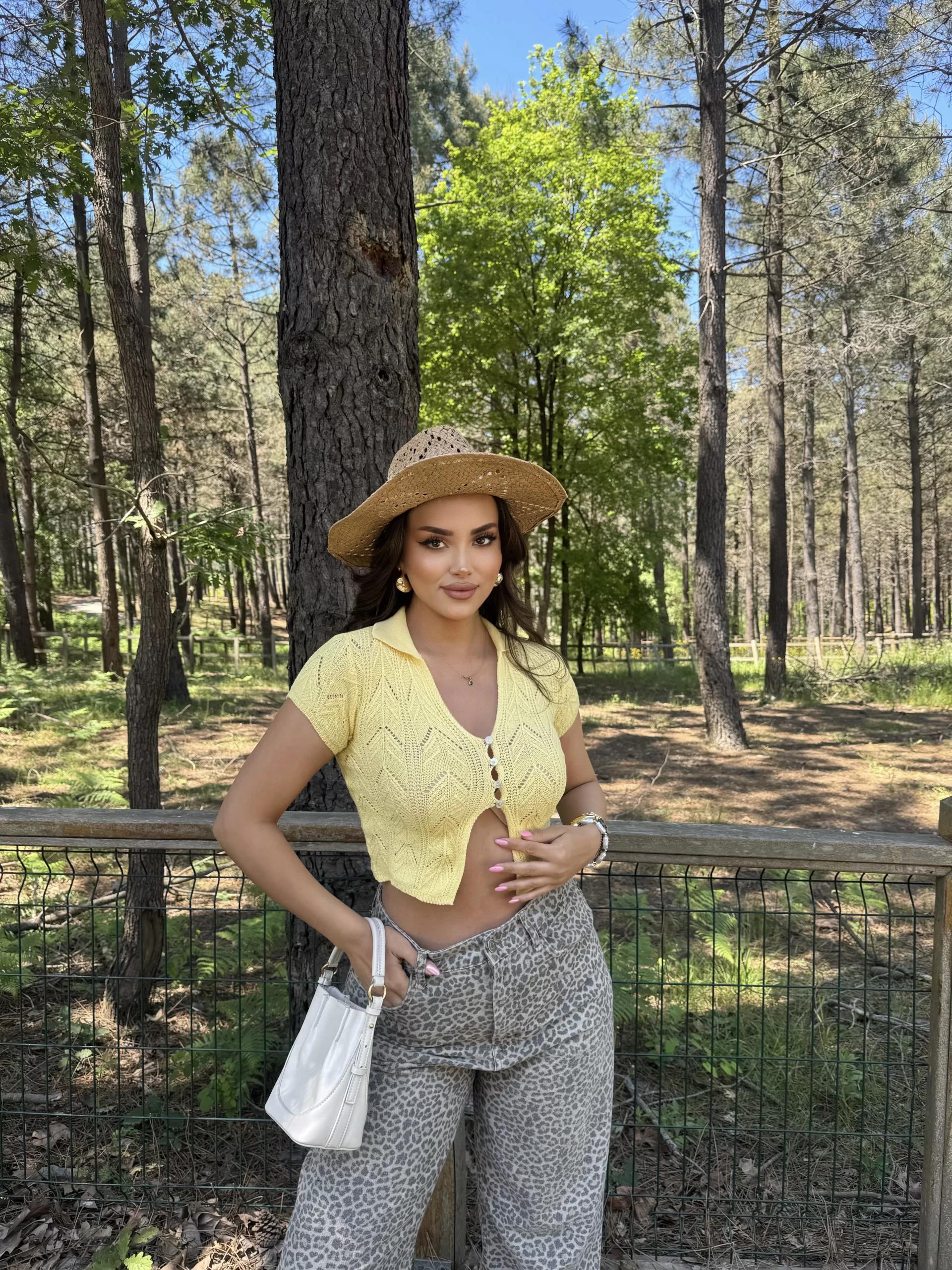 Polo Yaka Buklet Crop