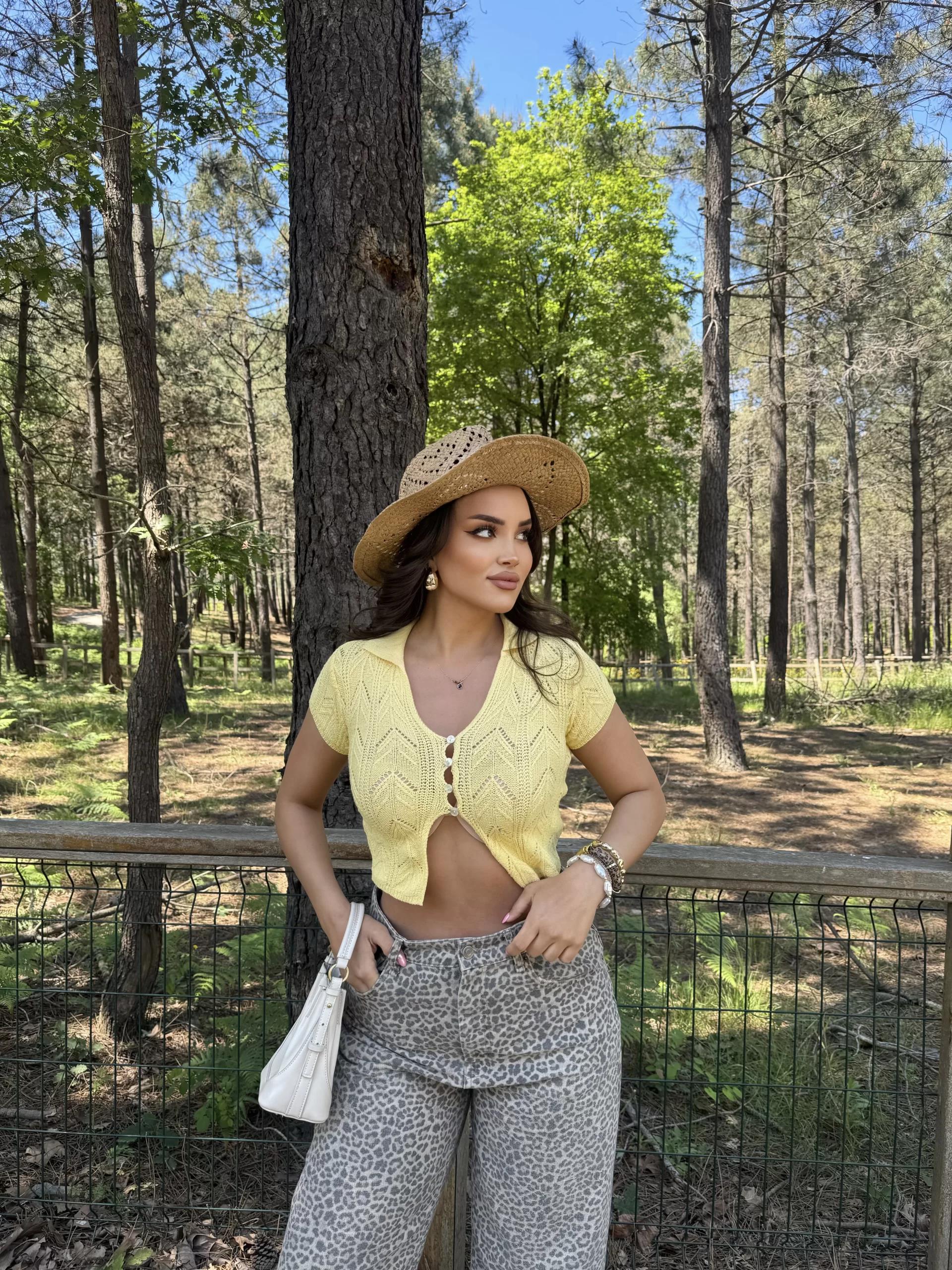 Polo Yaka Buklet Crop