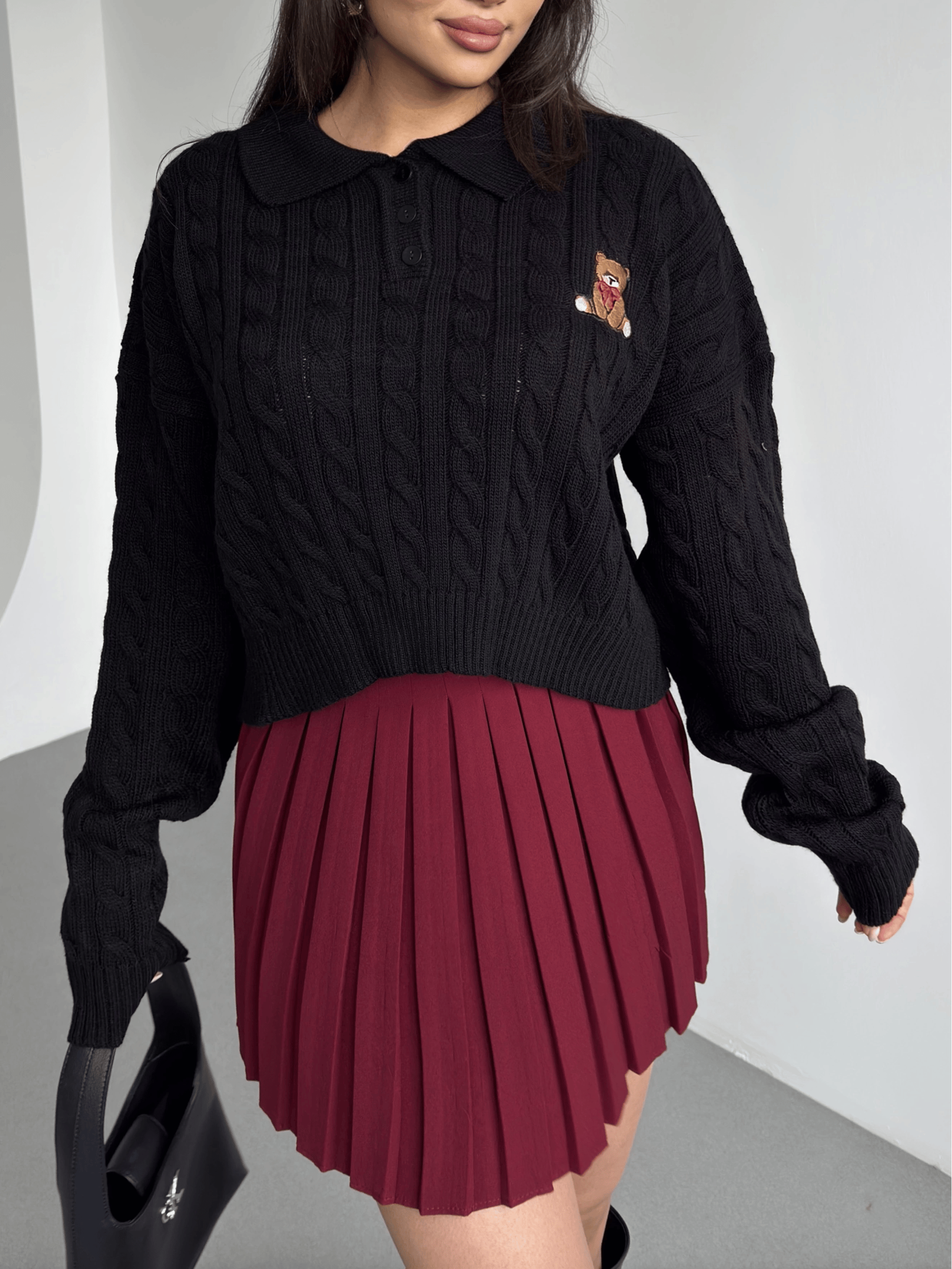 Polo Yaka Teddy Crop Kazak