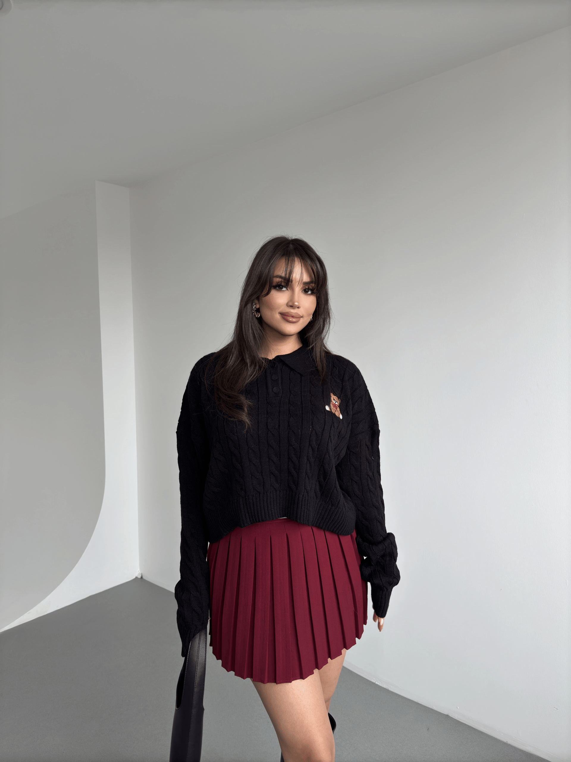Polo Yaka Teddy Crop Kazak