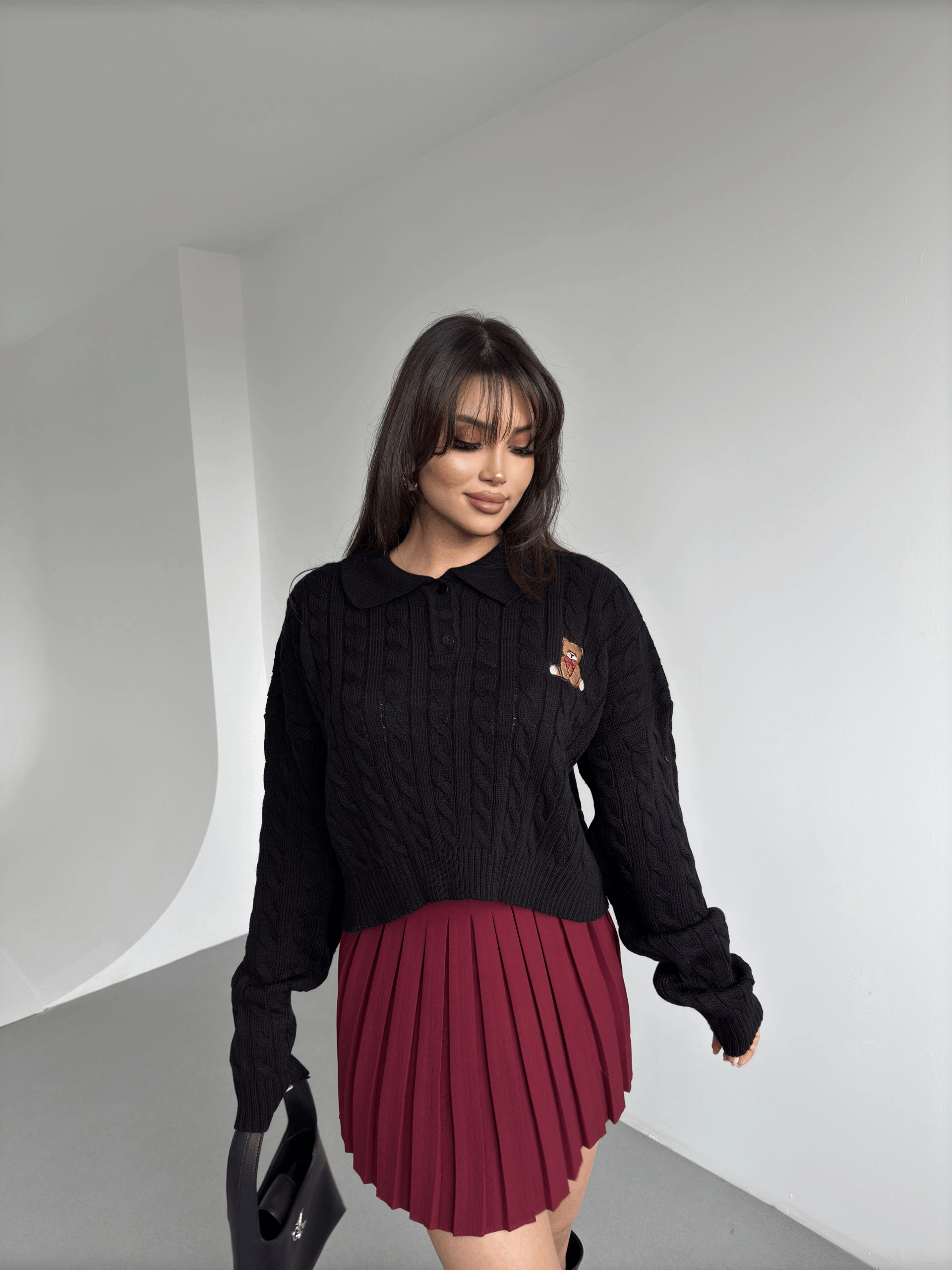 Polo Yaka Teddy Crop Kazak