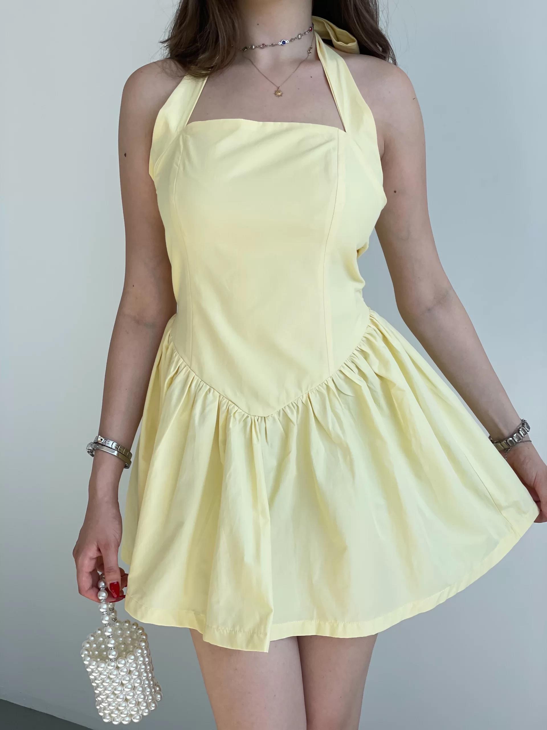 Poplin Halter Elbise