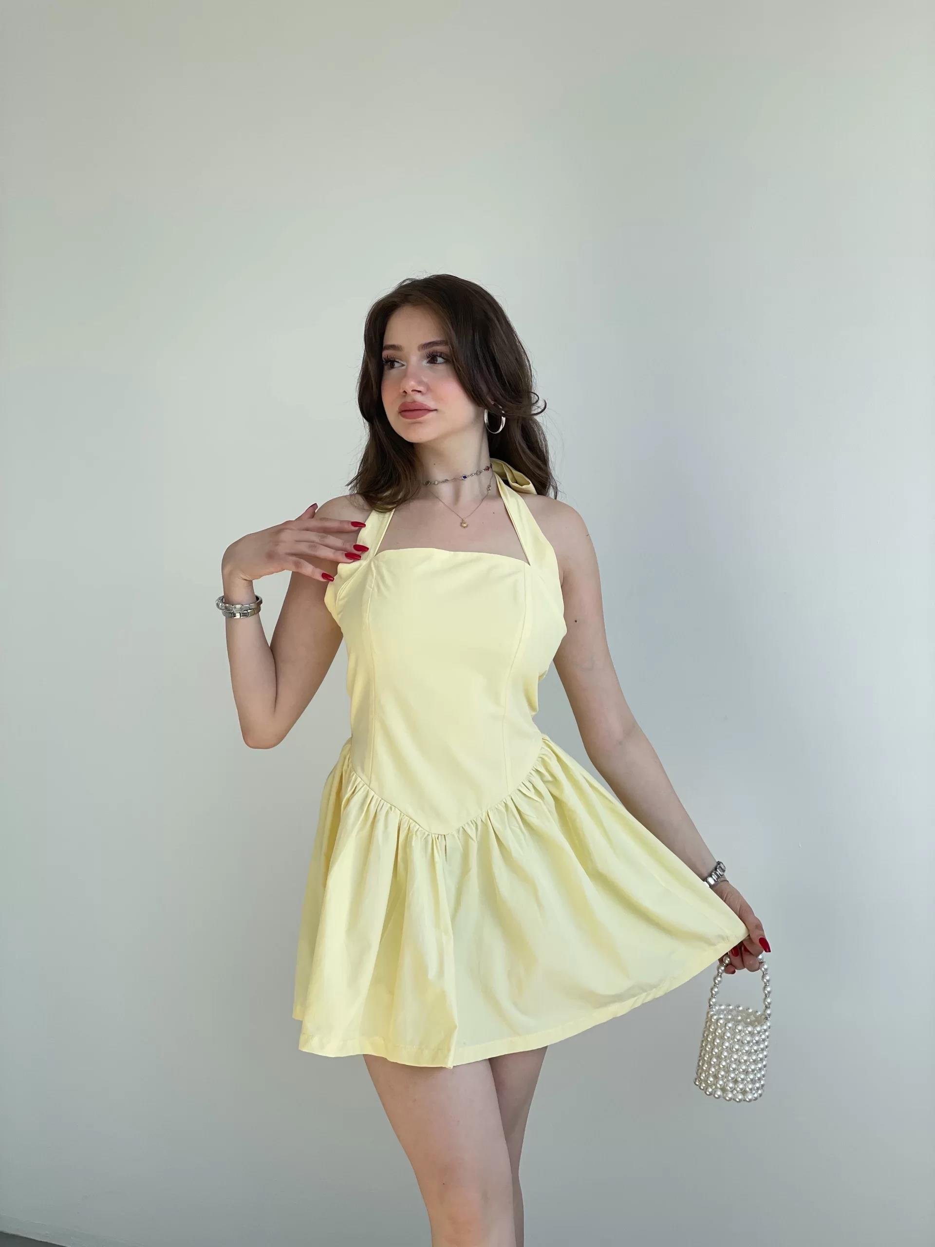 Poplin Halter Elbise