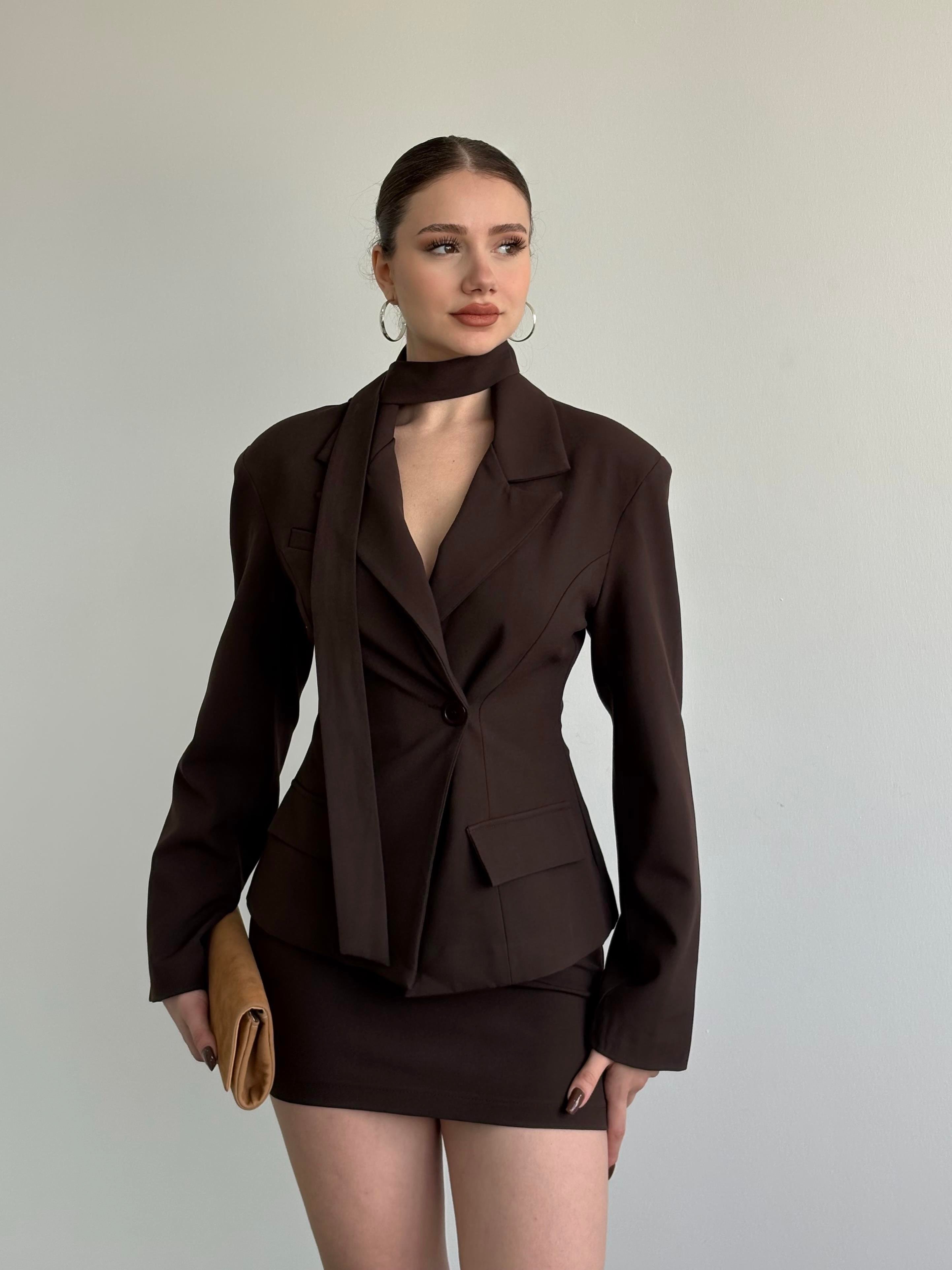 Premium Kuşaklı Etek Takım 