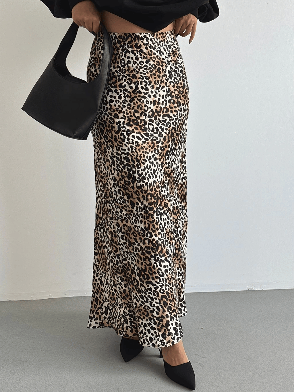 Saten Leopar Etek