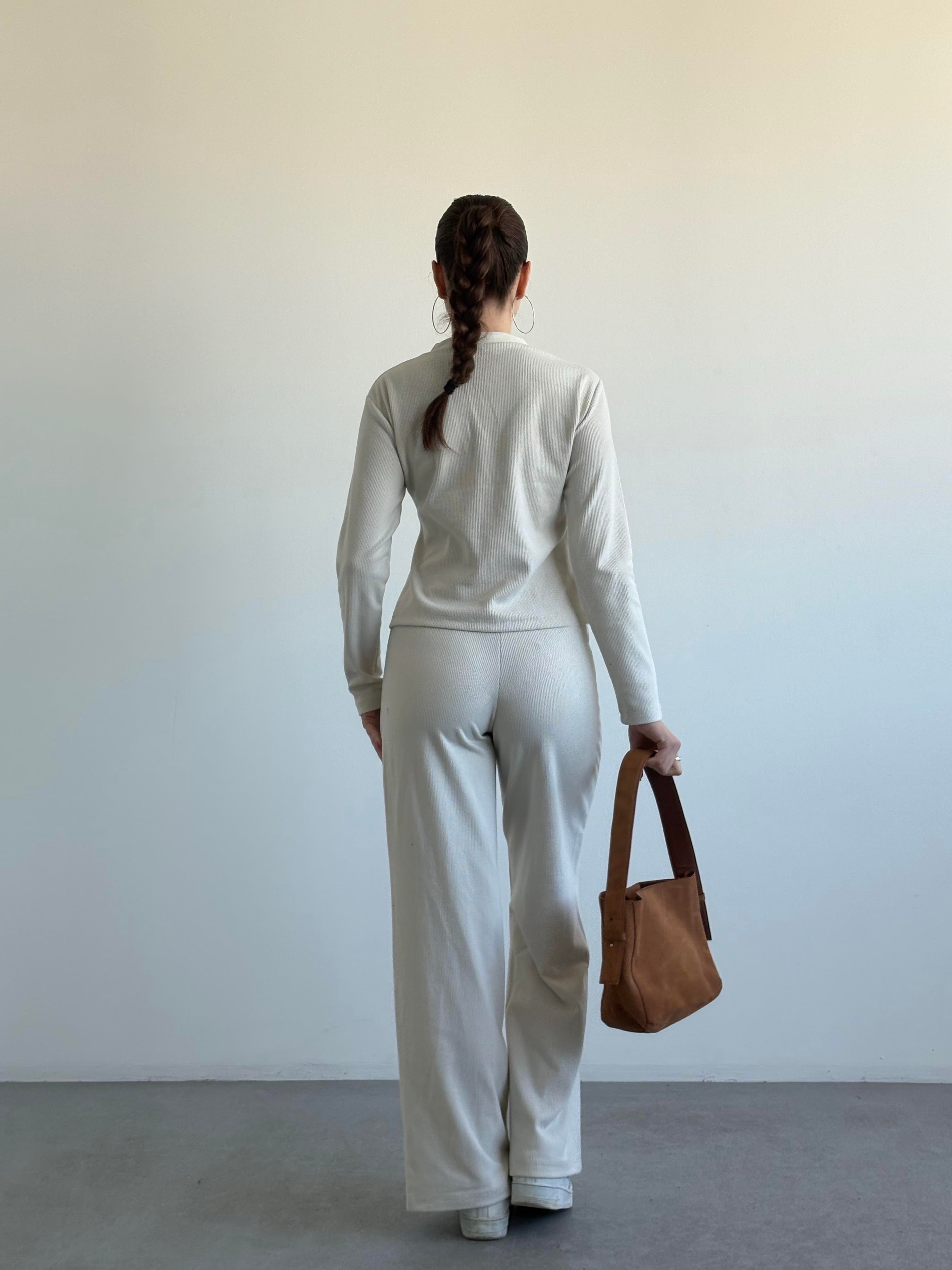 Selanik Örme Düğmeli Takım