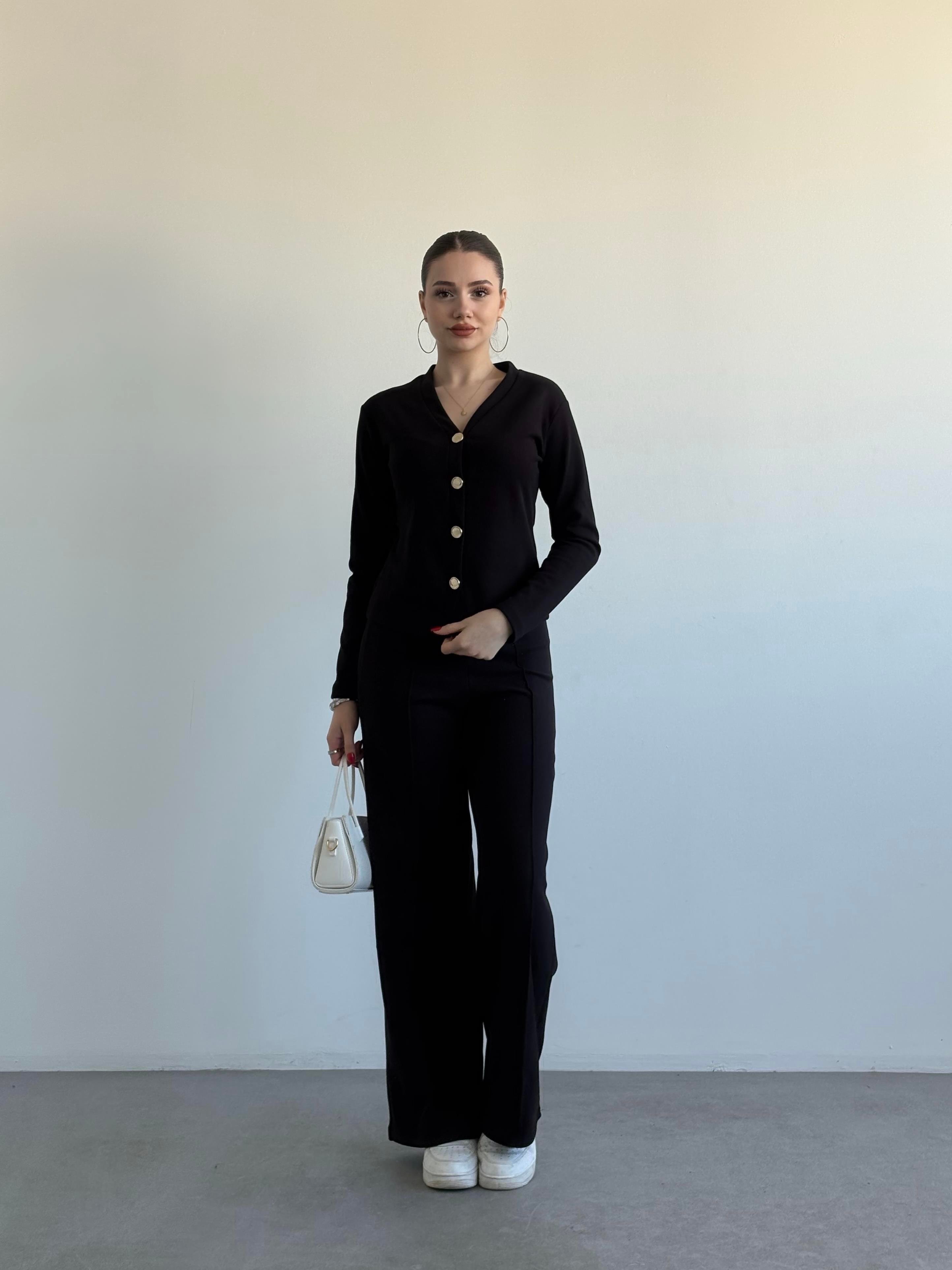 Selanik Örme Düğmeli Takım