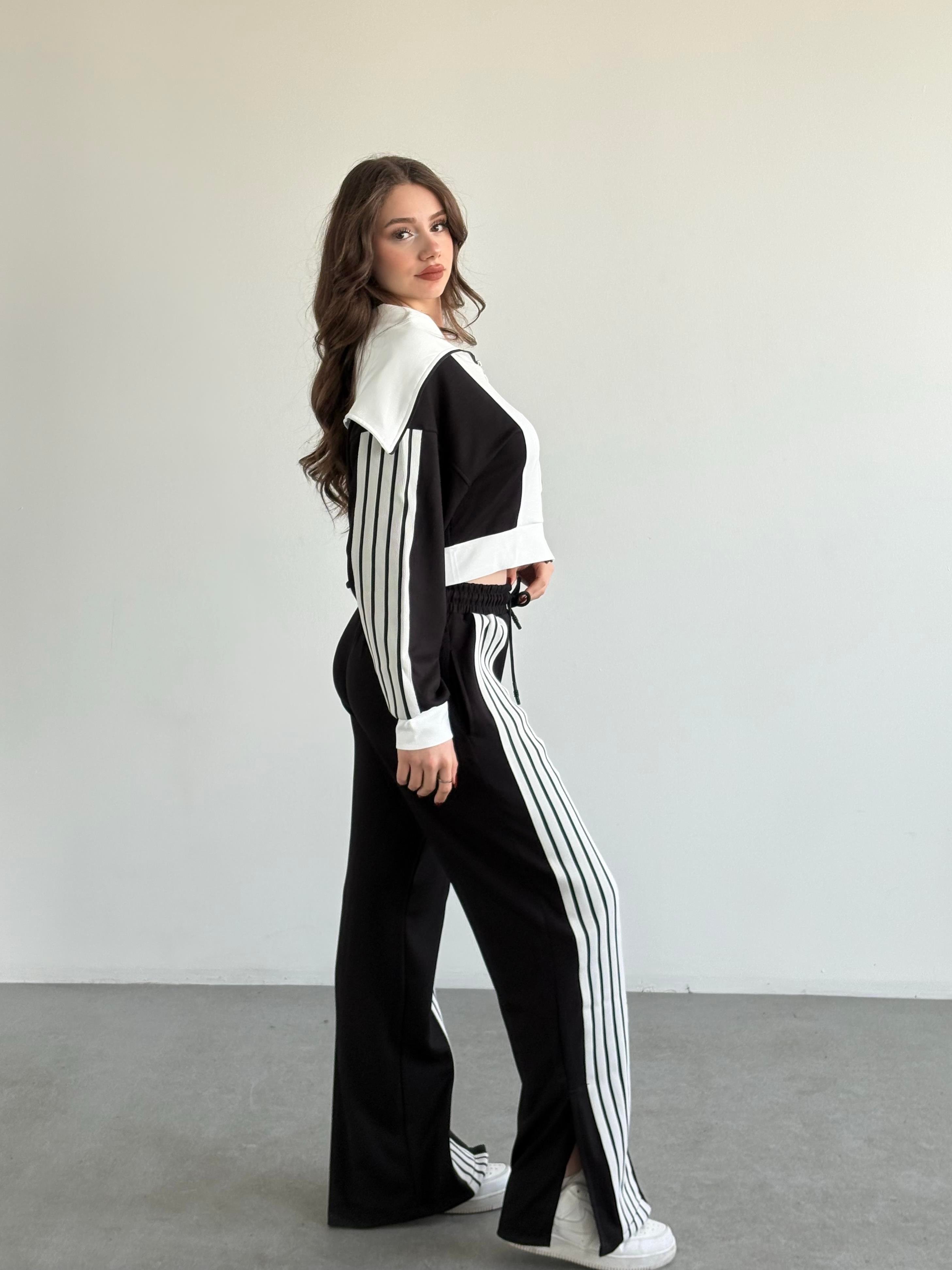 Şeritli Oversize Takım