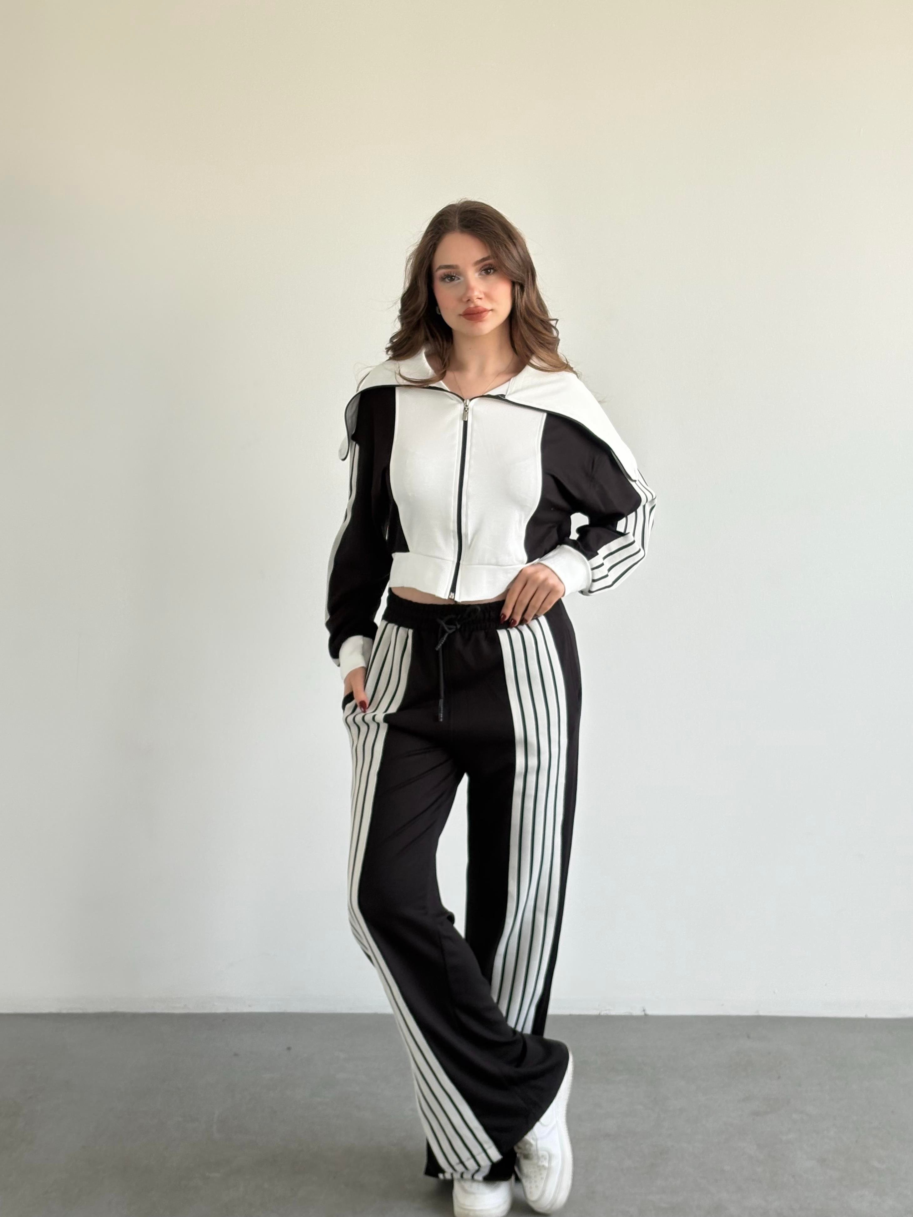 Şeritli Oversize Takım