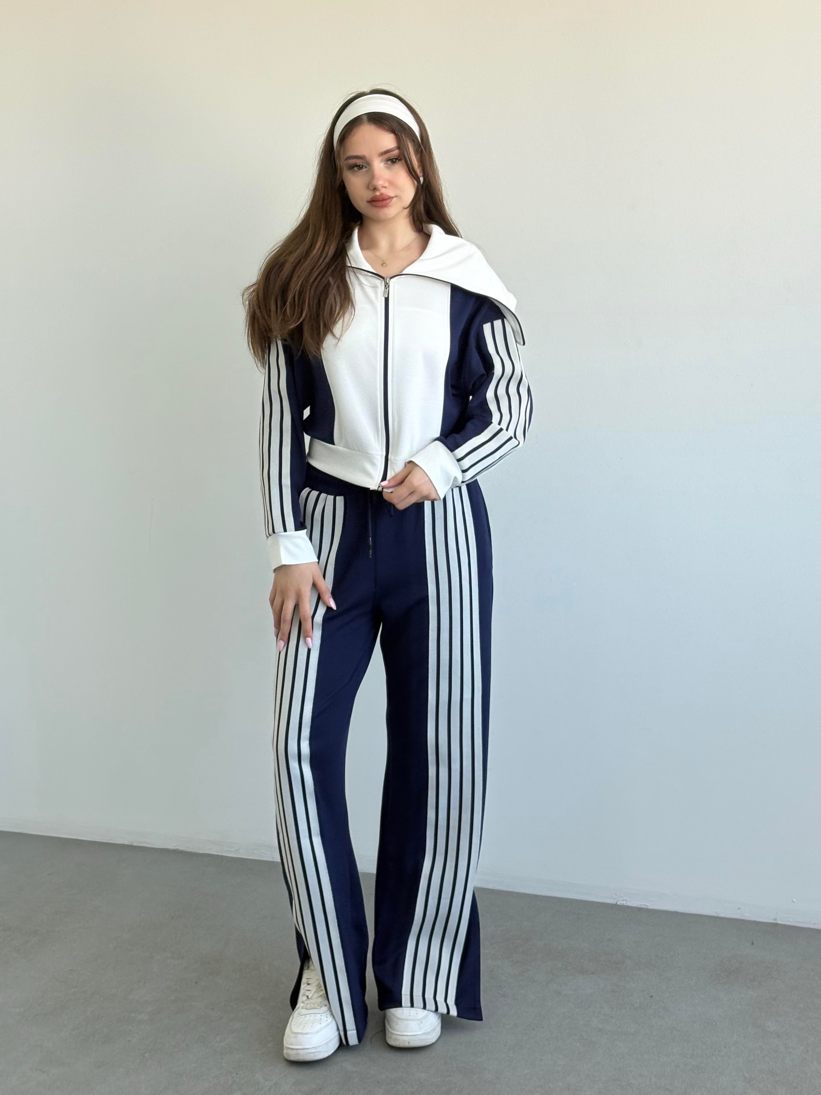 Şeritli Oversize Takım