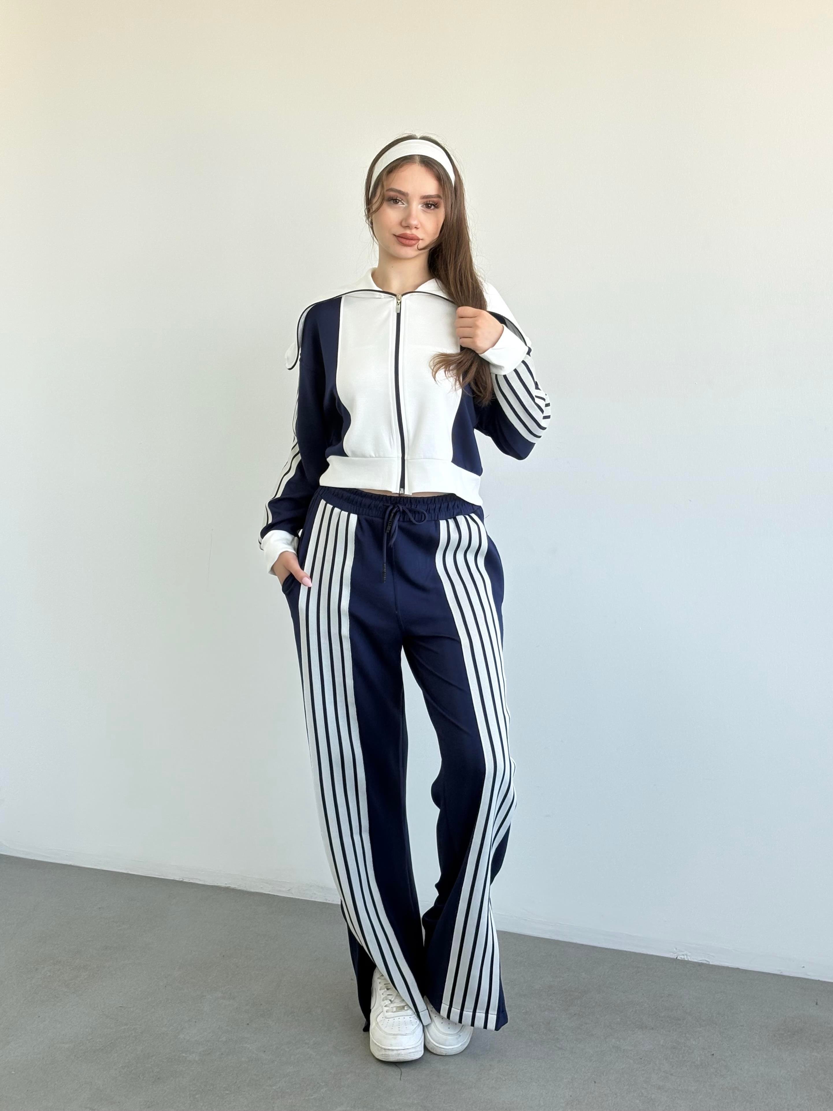 Şeritli Oversize Takım