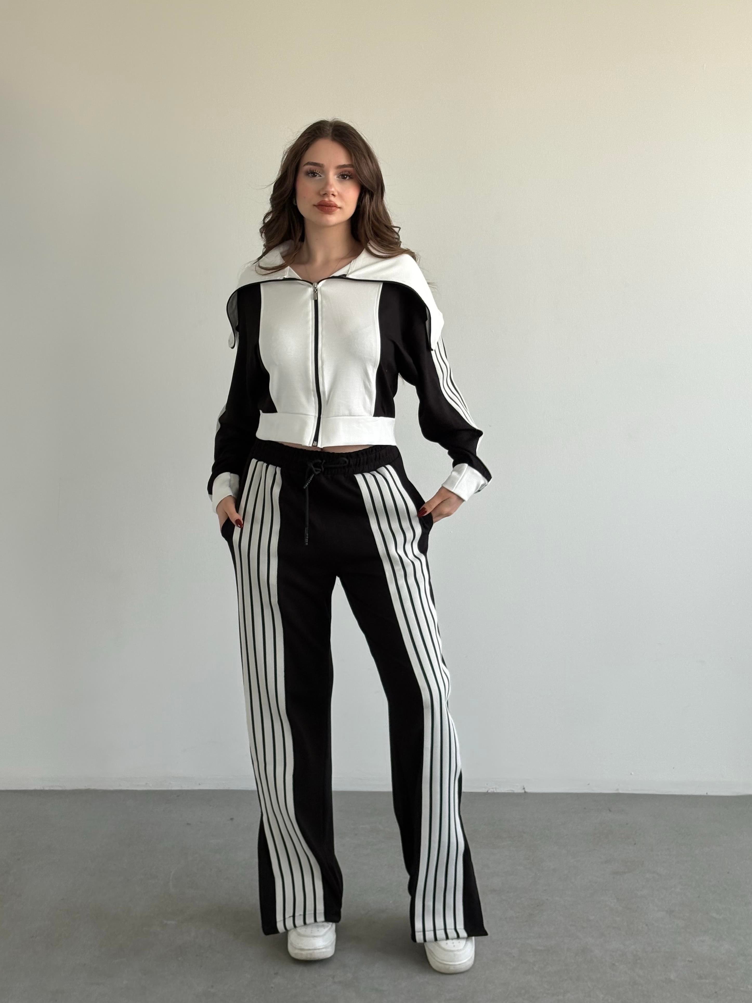 Şeritli Oversize Takım