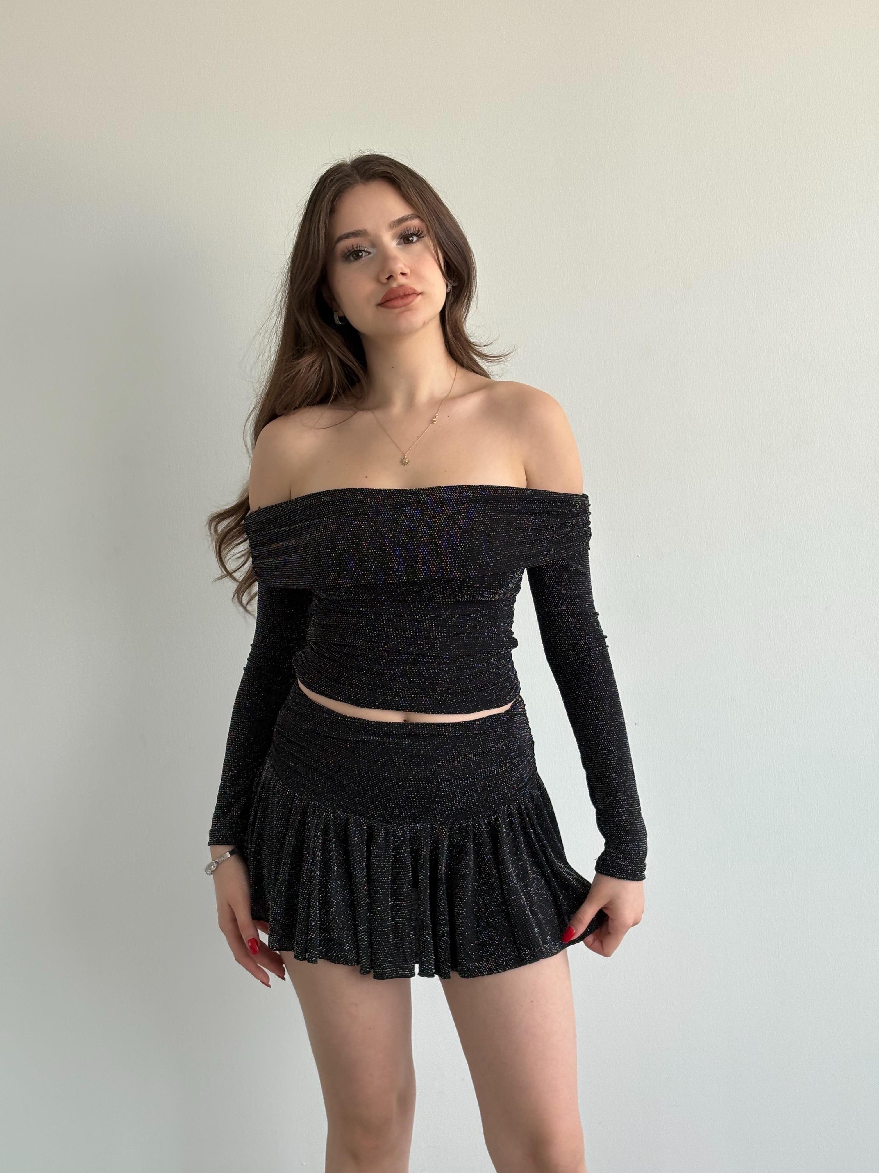 Simli Mini Etek Takım