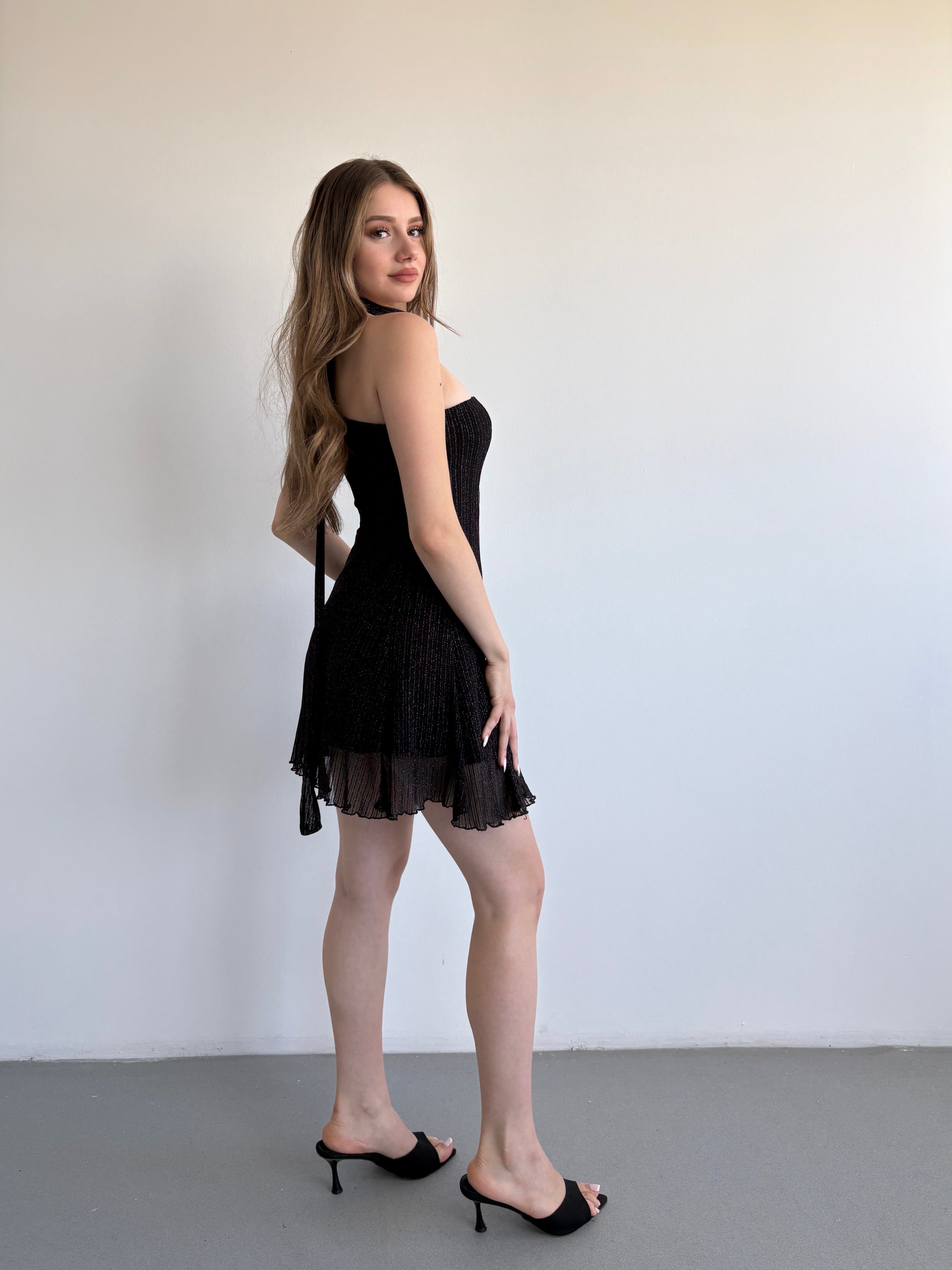 Simli Tül Elbise