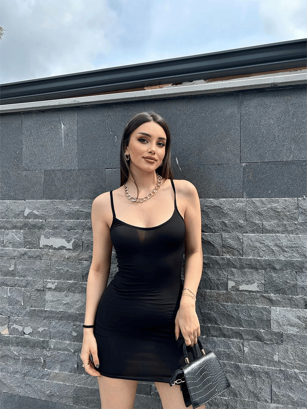 Sırt Detaylı Sandy Elbise