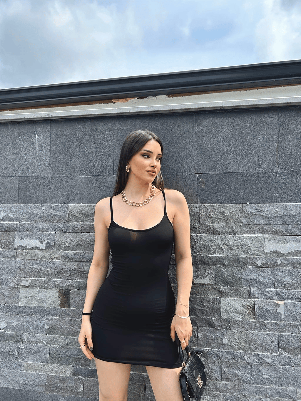 Sırt Detaylı Sandy Elbise